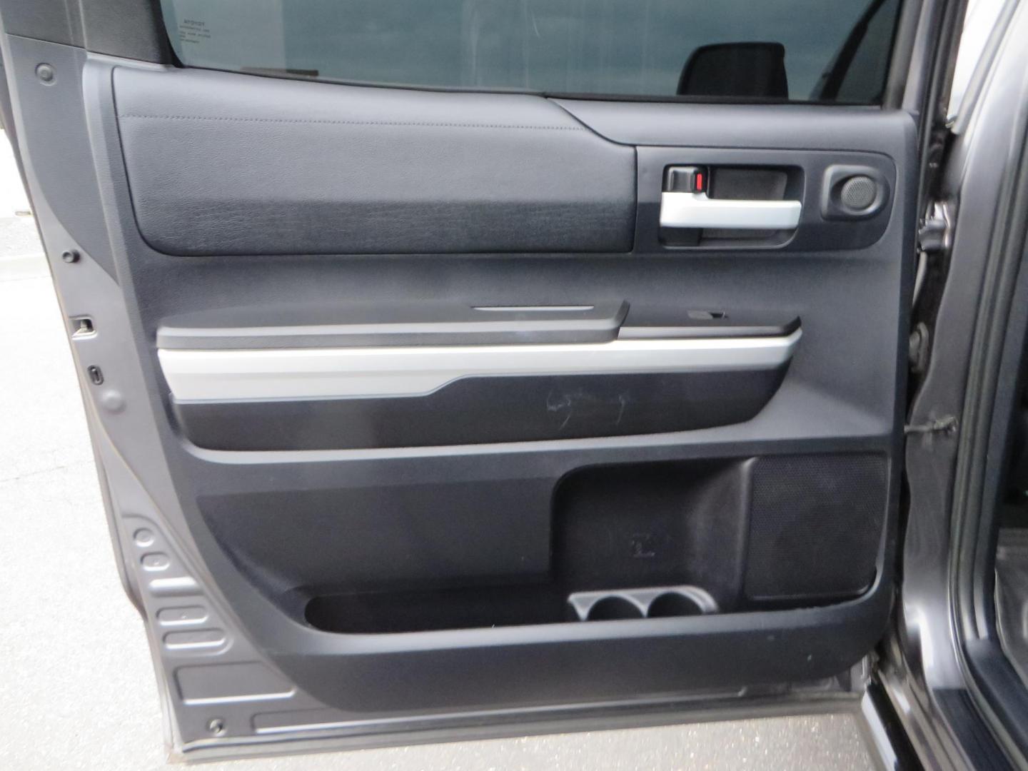 2014 Charcoal Toyota Tundra CrewMax SR5 5.7L V8 CrewMax 4WD (5TFDY5F14EX) with an V8 5.7 Liter engine, Automatic 6-Spd w/Sequential Mode transmission, located at 2630 Grass Valley Highway, Auburn, CA, 95603, (530) 508-5100, 38.937893, -121.095482 - BDS 7" lift kit, Fox remote reservoir coilovers, Fox 2.0 rear shocks, 37" Toyo MT tires, 20" Gear Alloy Big Block wheels, N-Fab running boards, Air Bags, Amp Bed extender, Weathertech floor liners, and window tint. - Photo#39