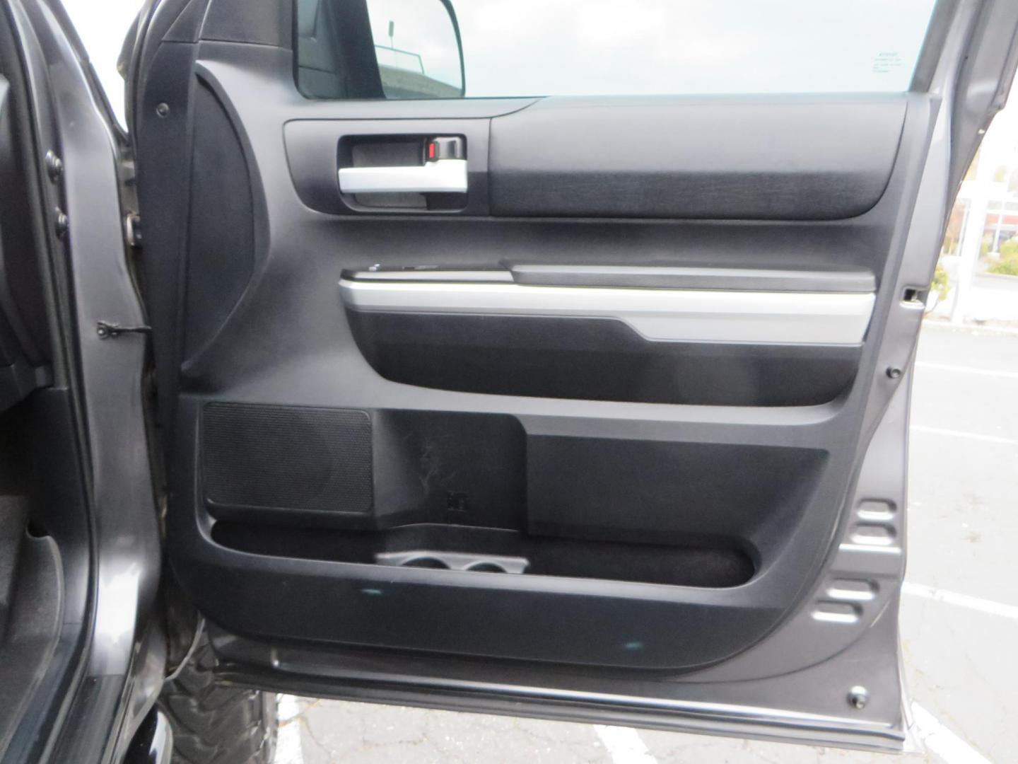 2014 Charcoal Toyota Tundra CrewMax SR5 5.7L V8 CrewMax 4WD (5TFDY5F14EX) with an V8 5.7 Liter engine, Automatic 6-Spd w/Sequential Mode transmission, located at 2630 Grass Valley Highway, Auburn, CA, 95603, (530) 508-5100, 38.937893, -121.095482 - BDS 7" lift kit, Fox remote reservoir coilovers, Fox 2.0 rear shocks, 37" Toyo MT tires, 20" Gear Alloy Big Block wheels, N-Fab running boards, Air Bags, Amp Bed extender, Weathertech floor liners, and window tint. - Photo#48