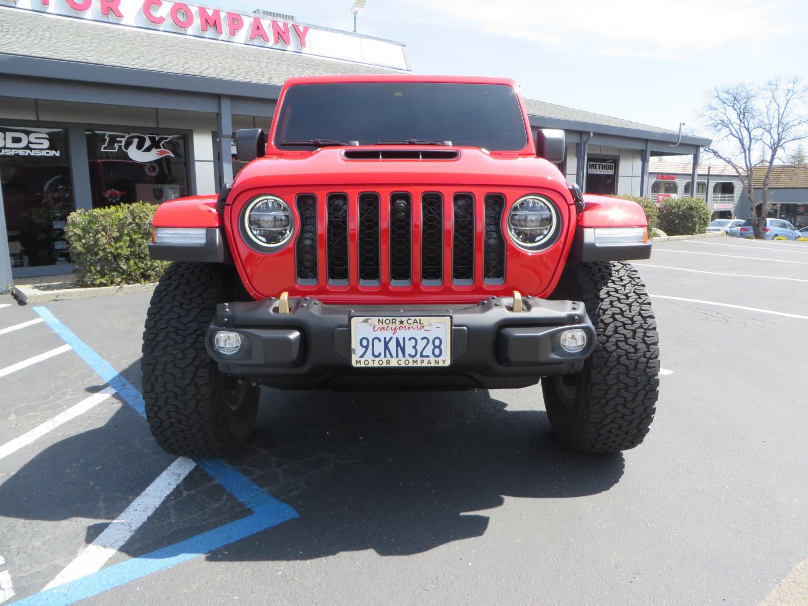 2022 Red /BLACK Jeep Wrangler Unlimited Rubicon 392 (1C4JJXSJ6NW) with an 6.4L V8 DOHC 32V engine, 6A transmission, located at 2630 Grass Valley Highway, Auburn, CA, 95603, (530) 508-5100, 38.937893, -121.095482 - 392 HEMI Rubicon ready for the track or trail. Must see before its gone! - Photo #1