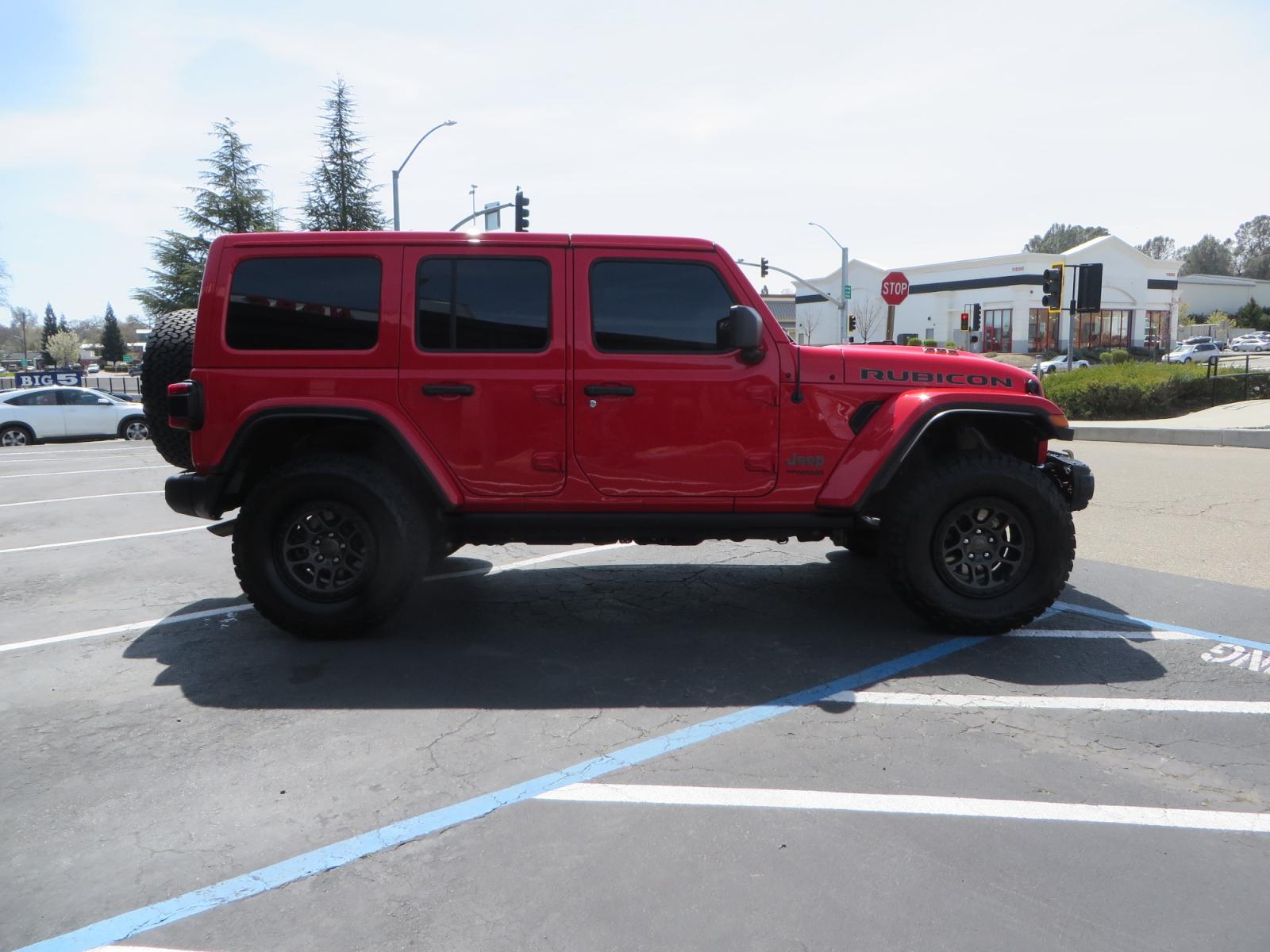 2022 Red /BLACK Jeep Wrangler Unlimited Rubicon 392 (1C4JJXSJ6NW) with an 6.4L V8 DOHC 32V engine, 6A transmission, located at 2630 Grass Valley Highway, Auburn, CA, 95603, (530) 508-5100, 38.937893, -121.095482 - 392 HEMI Rubicon ready for the track or trail. Must see before its gone! - Photo #3