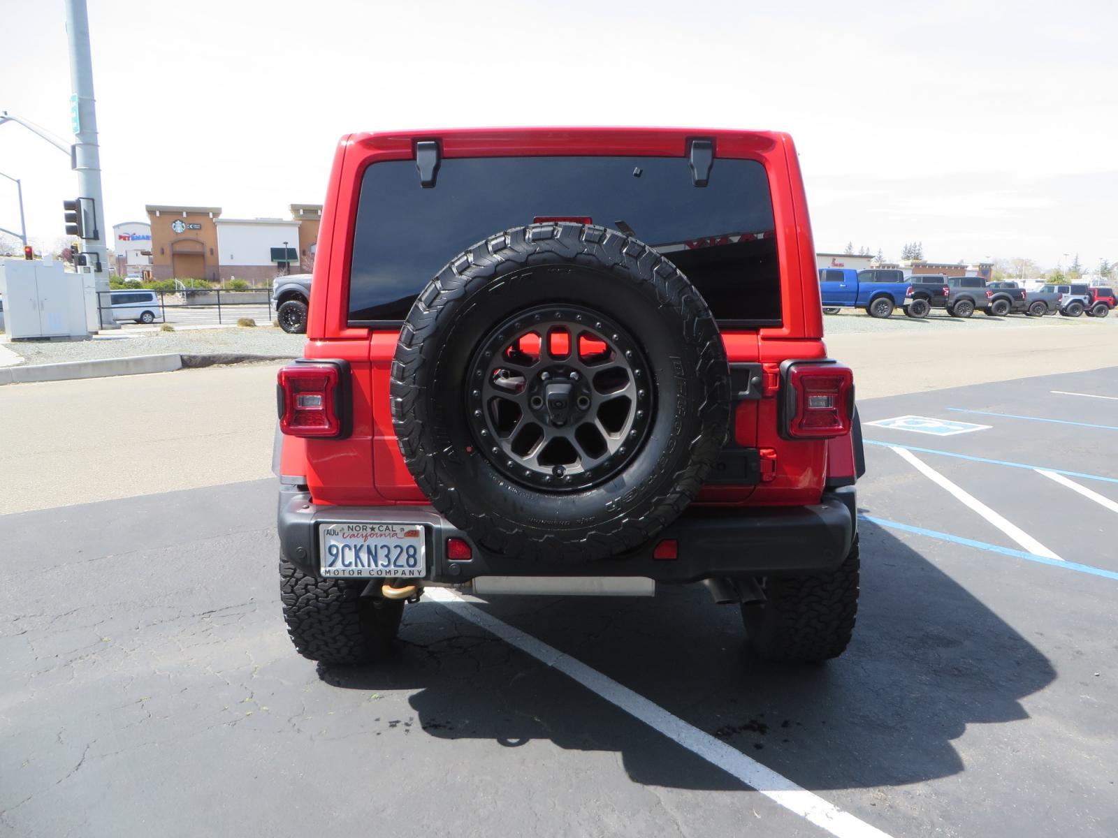 2022 Red /BLACK Jeep Wrangler Unlimited Rubicon 392 (1C4JJXSJ6NW) with an 6.4L V8 DOHC 32V engine, 6A transmission, located at 2630 Grass Valley Highway, Auburn, CA, 95603, (530) 508-5100, 38.937893, -121.095482 - 392 HEMI Rubicon ready for the track or trail. Must see before its gone! - Photo #5