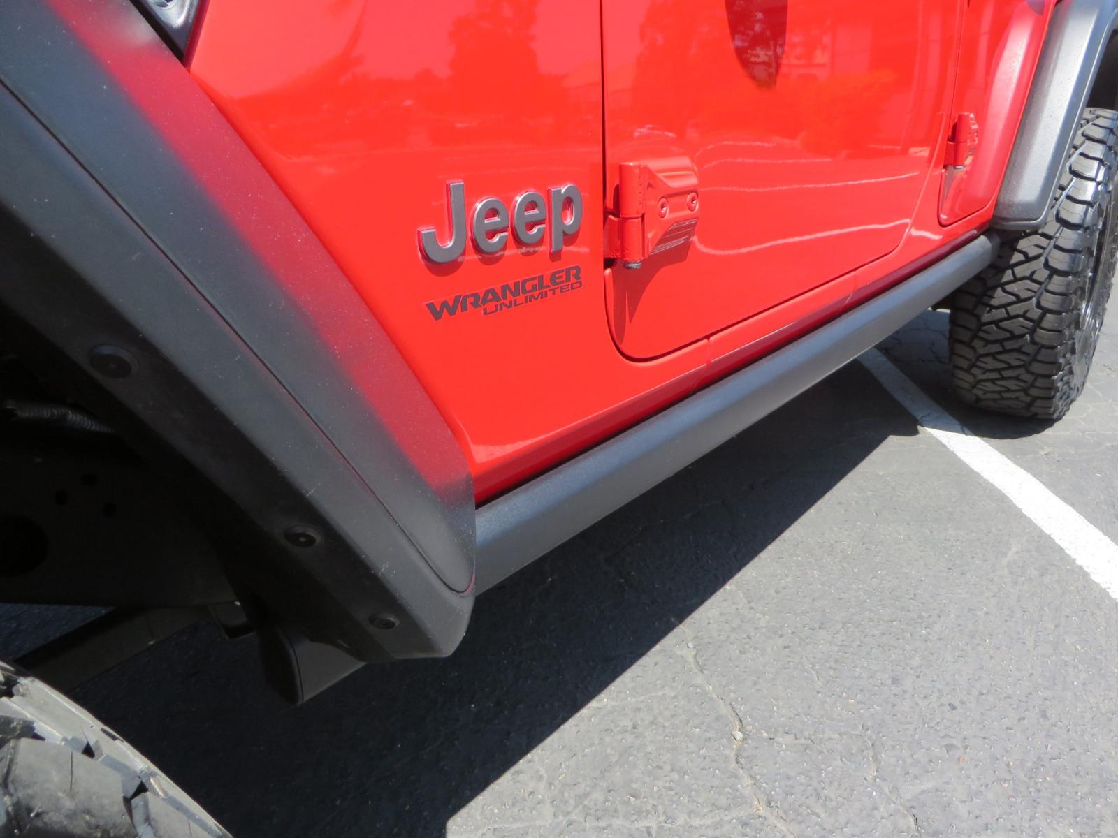 2020 Red /TAN Jeep Wrangler Unlimited Rubicon (1C4HJXFN8LW) with an 2.0L L4 DOHC 16V TURBO engine, 6A transmission, located at 2630 Grass Valley Highway, Auburn, CA, 95603, (530) 508-5100, 38.937893, -121.095482 - Featuring a brand new set of 17" Fuel Recoil wheels and 35" Toyo RT trail tires. - Photo #9