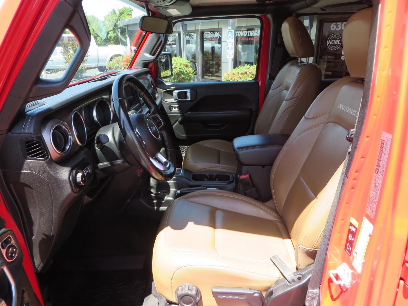 2020 Red /TAN Jeep Wrangler Unlimited Rubicon (1C4HJXFN8LW) with an 2.0L L4 DOHC 16V TURBO engine, 6A transmission, located at 2630 Grass Valley Highway, Auburn, CA, 95603, (530) 508-5100, 38.937893, -121.095482 - Photo #14