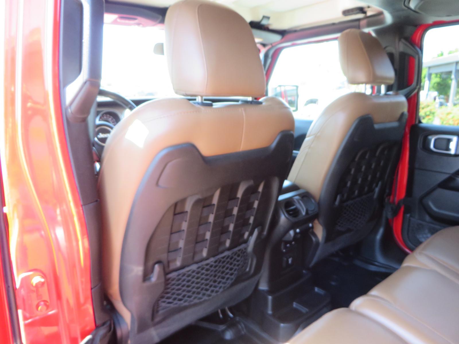 2020 Red /TAN Jeep Wrangler Unlimited Rubicon (1C4HJXFN8LW) with an 2.0L L4 DOHC 16V TURBO engine, 6A transmission, located at 2630 Grass Valley Highway, Auburn, CA, 95603, (530) 508-5100, 38.937893, -121.095482 - Featuring a brand new set of 17" Fuel Recoil wheels and 35" Toyo RT trail tires. - Photo #31