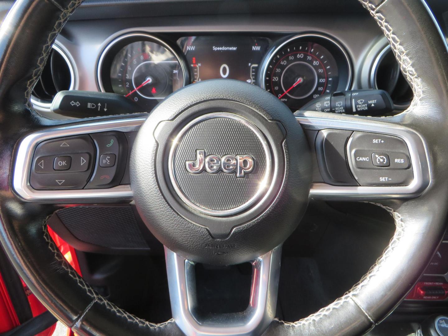 2020 Red /BLACK Jeep Wrangler Unlimited Rubicon (1C4HJXFN8LW) with an 2.0L L4 DOHC 16V TURBO engine, 6A transmission, located at 2630 Grass Valley Highway, Auburn, CA, 95603, (530) 508-5100, 38.937893, -121.095482 - Features - 17'' Fuel Recoil wheels, 35'' Nitto Ridge Grappler tires, Smittybilt XRC Flat fenders, Smittybilt inner fender liners, and new Alea Leather. - Photo#35