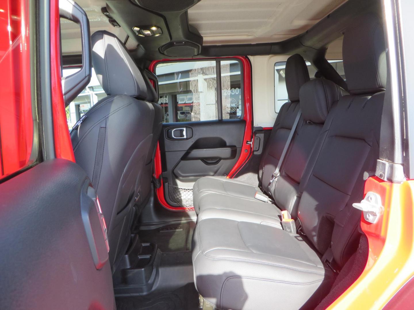 2020 Red /BLACK Jeep Wrangler Unlimited Rubicon (1C4HJXFN8LW) with an 2.0L L4 DOHC 16V TURBO engine, 6A transmission, located at 2630 Grass Valley Highway, Auburn, CA, 95603, (530) 508-5100, 38.937893, -121.095482 - Features - 17'' Fuel Recoil wheels, 35'' Nitto Ridge Grappler tires, Smittybilt XRC Flat fenders, Smittybilt inner fender liners, and new Alea Leather. - Photo#40