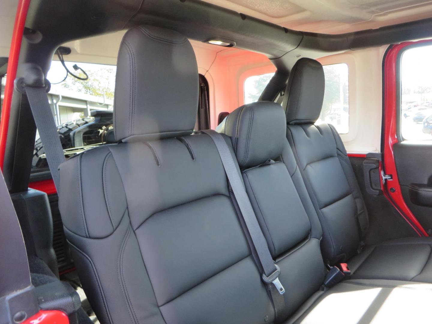 2020 Red /BLACK Jeep Wrangler Unlimited Rubicon (1C4HJXFN8LW) with an 2.0L L4 DOHC 16V TURBO engine, 6A transmission, located at 2630 Grass Valley Highway, Auburn, CA, 95603, (530) 508-5100, 38.937893, -121.095482 - Features - 17'' Fuel Recoil wheels, 35'' Nitto Ridge Grappler tires, Smittybilt XRC Flat fenders, Smittybilt inner fender liners, and new Alea Leather. - Photo#55