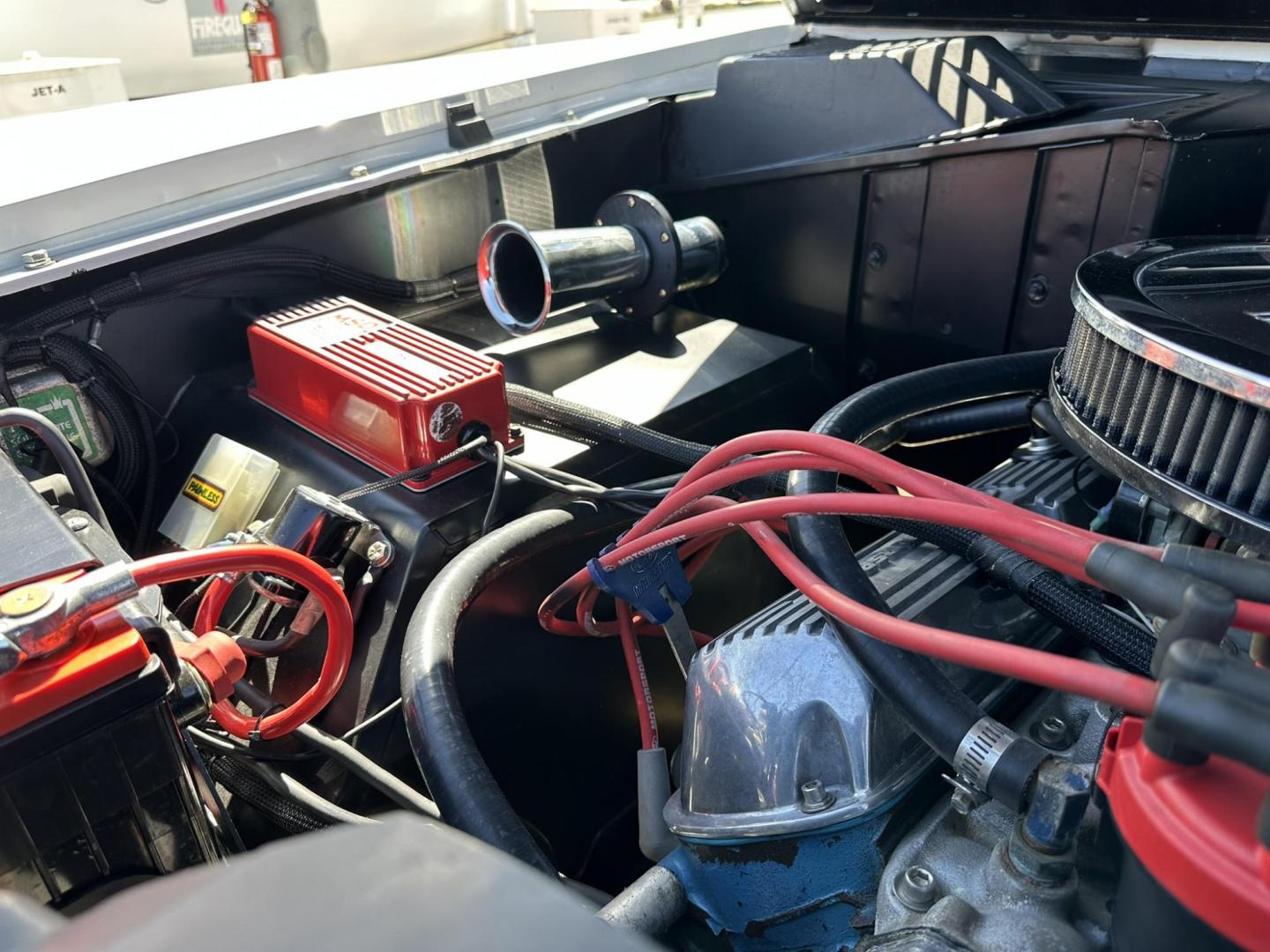 1971 White /Black / Grey Ford Bronco (U15GLK86693) with an 302 engine, np 435 4 speed transmission, located at 2630 Grass Valley Highway, Auburn, CA, 95603, (530) 508-5100, 38.937893, -121.095482 - 1971 FORD BRONCO BUILD CALIFORNIA BRONCO HARD TOP AND NO RUST REBUILT 302 WITH PERFORMANCE CAM, EDELBROCK MANIFOLD, HOLLEY AVENGER 650 CARB & MSD IGNITION NP 435 4 SPEED WITH WILD HORSE BILLET SHIFT EXTENDER DANA 20 WITH WILD HORSE TWIN STICK TRANSFER CASE NEW PAINLESS WIRING HARNESS RHINO LIN - Photo#82