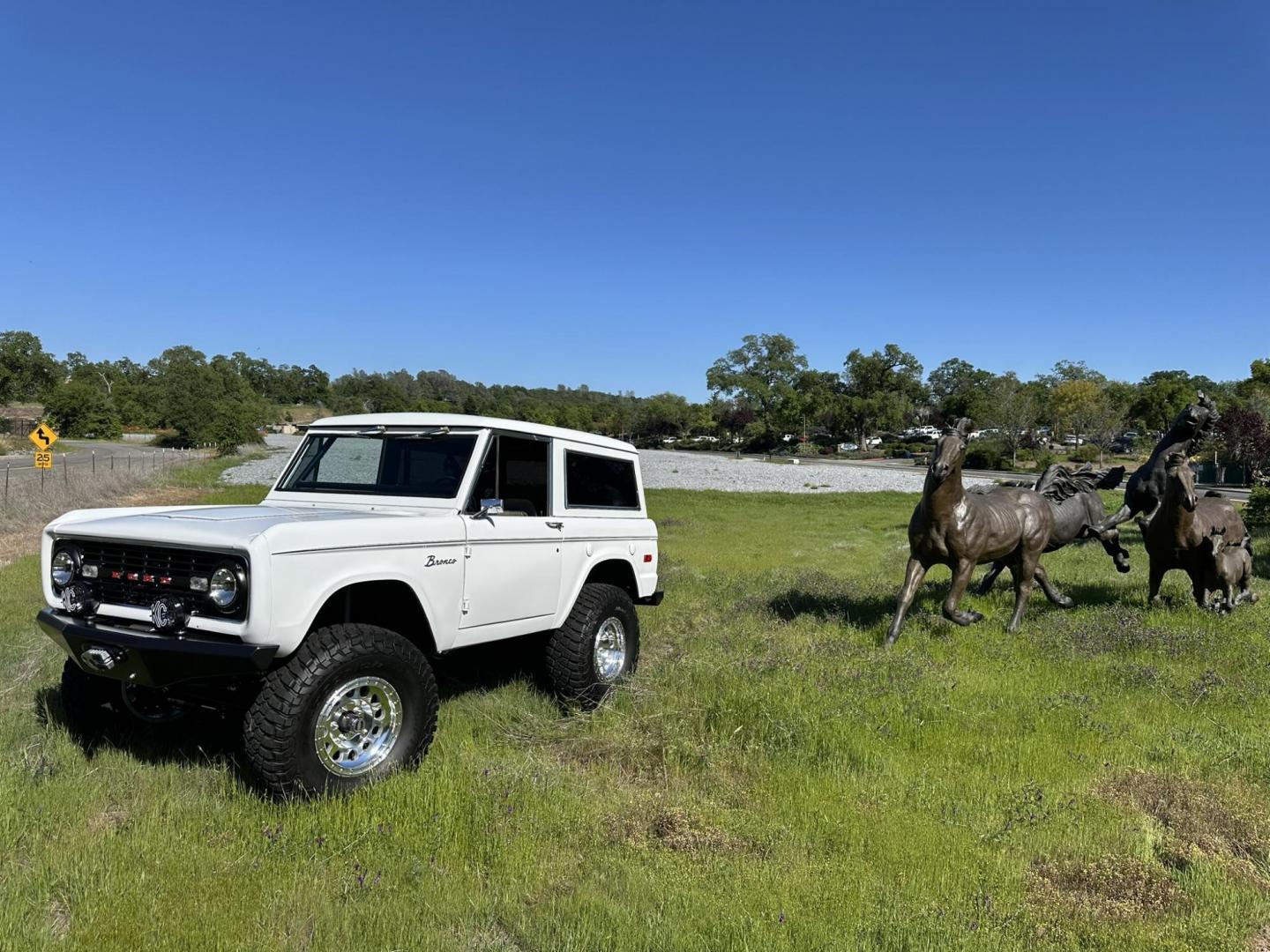 1971 White /Black / Grey Ford Bronco (U15GLK86693) with an 302 engine, np 435 4 speed transmission, located at 2630 Grass Valley Highway, Auburn, CA, 95603, (530) 508-5100, 38.937893, -121.095482 - 1971 FORD BRONCO BUILD CALIFORNIA BRONCO HARD TOP AND NO RUST REBUILT 302 WITH PERFORMANCE CAM, EDELBROCK MANIFOLD, HOLLEY AVENGER 650 CARB & MSD IGNITION NP 435 4 SPEED WITH WILD HORSE BILLET SHIFT EXTENDER DANA 20 WITH WILD HORSE TWIN STICK TRANSFER CASE NEW PAINLESS WIRING HARNESS RHINO LIN - Photo#156