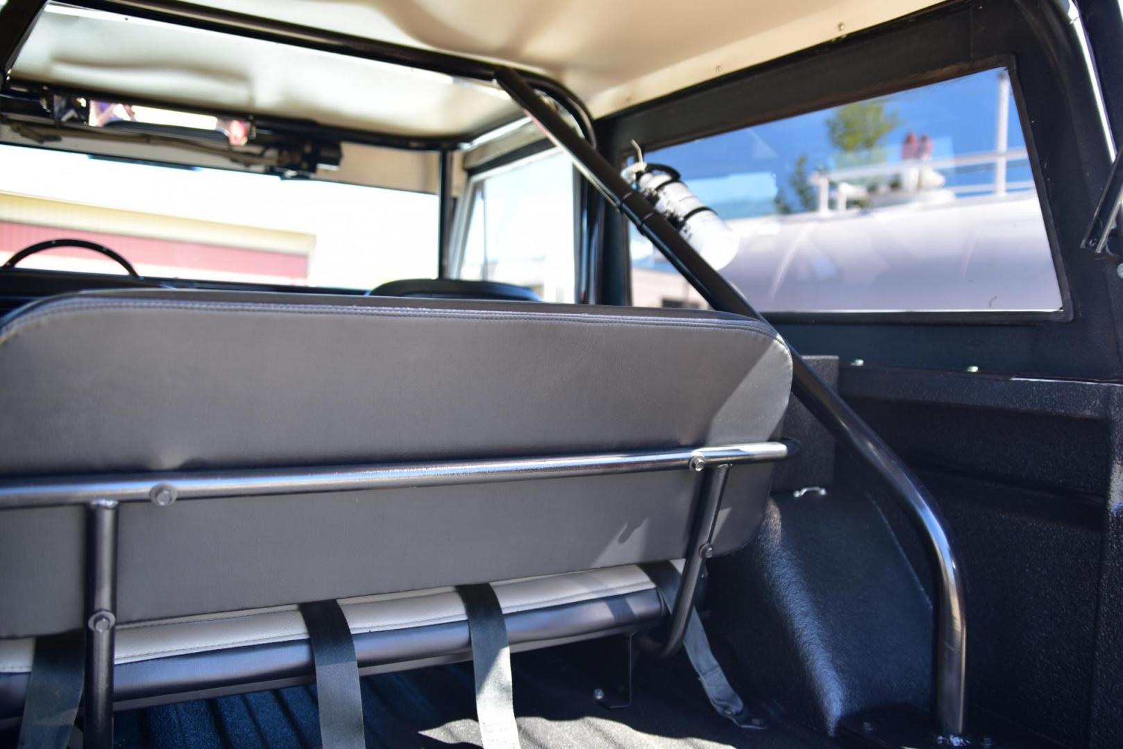 1971 White /Black / Grey Ford Bronco (U15GLK86693) with an 302 engine, np 435 4 speed transmission, located at 2630 Grass Valley Highway, Auburn, CA, 95603, (530) 508-5100, 38.937893, -121.095482 - 1971 FORD BRONCO BUILD CALIFORNIA BRONCO HARD TOP AND NO RUST REBUILT 302 WITH PERFORMANCE CAM, EDELBROCK MANIFOLD, HOLLEY AVENGER 650 CARB & MSD IGNITION NP 435 4 SPEED WITH WILD HORSE BILLET SHIFT EXTENDER DANA 20 WITH WILD HORSE TWIN STICK TRANSFER CASE NEW PAINLESS WIRING HARNESS RHINO LIN - Photo#295