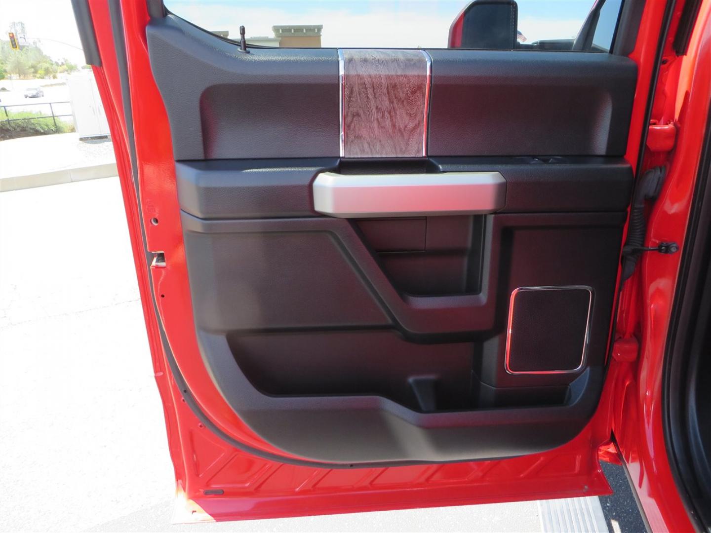 2017 Red Ford F-250 SD Lariat Crew Cab Long Bed 4WD (1FT7W2BT7HE) with an 6.7L V8 OHV 16V DIESEL engine, 6A transmission, located at 2630 Grass Valley Highway, Auburn, CA, 95603, (530) 508-5100, 38.937893, -121.095482 - Super Clean Lariat Superduty sitting on Carli Pintop suspension system, King 2.5 remote reservoir shocks, Radius Arms, High Mount stabilizer, Torsion Sway bar, and Deaver rear leaf springs, 38" Falken Wildpeak RT tires, 17" Method 315 wheels , and window tint. - Photo#54