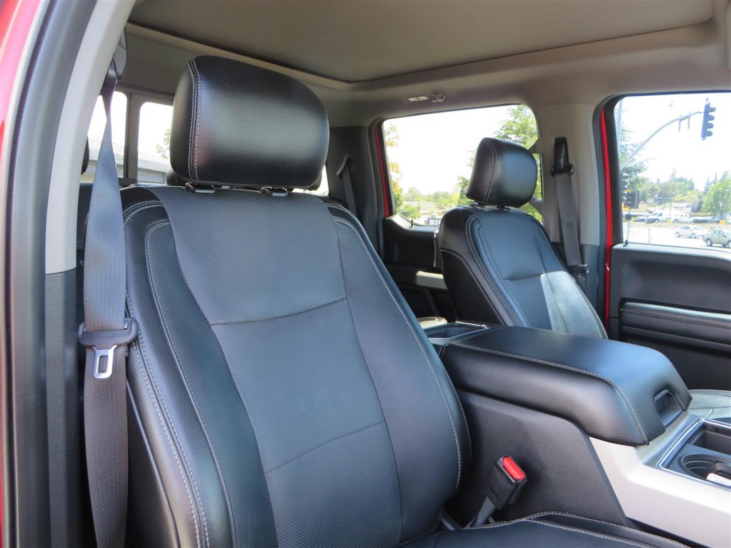 2017 Red Ford F-250 SD Lariat Crew Cab Long Bed 4WD (1FT7W2BT7HE) with an 6.7L V8 OHV 16V DIESEL engine, 6A transmission, located at 2630 Grass Valley Highway, Auburn, CA, 95603, (530) 508-5100, 38.937893, -121.095482 - Super Clean Lariat Superduty sitting on Carli Pintop suspension system, King 2.5 remote reservoir shocks, Radius Arms, High Mount stabilizer, Torsion Sway bar, and Deaver rear leaf springs, 38" Falken Wildpeak RT tires, 17" Method 315 wheels , and window tint. - Photo#64