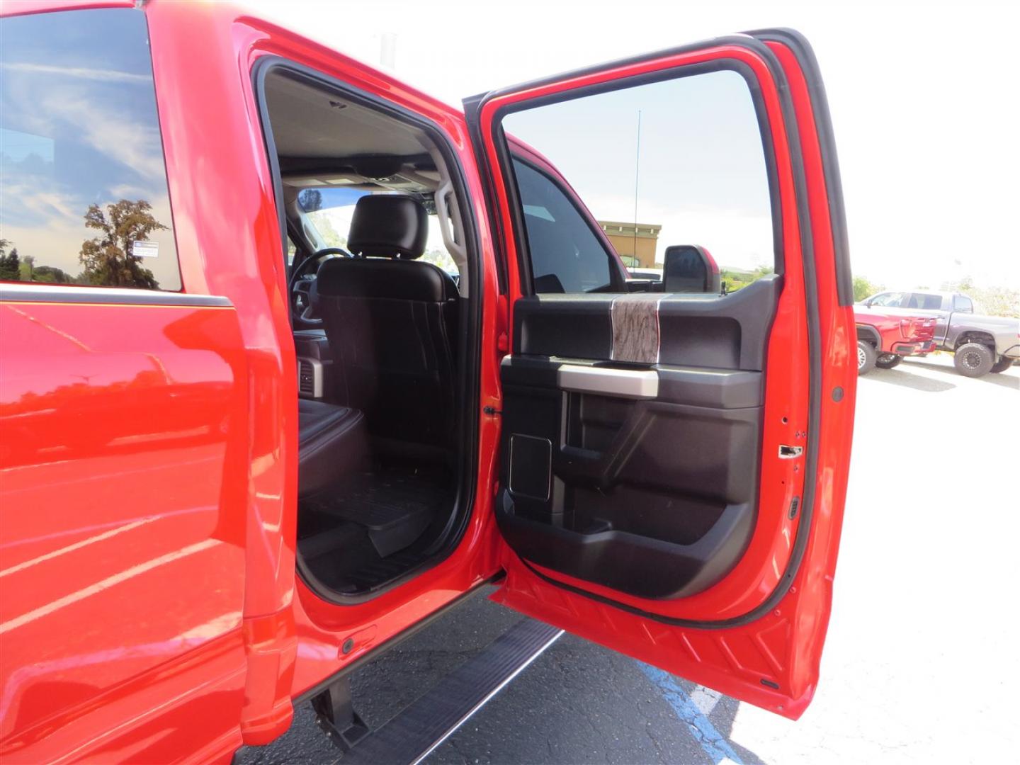 2017 Red Ford F-250 SD Lariat Crew Cab Long Bed 4WD (1FT7W2BT7HE) with an 6.7L V8 OHV 16V DIESEL engine, 6A transmission, located at 2630 Grass Valley Highway, Auburn, CA, 95603, (530) 508-5100, 38.937893, -121.095482 - Super Clean Lariat Superduty sitting on Carli Pintop suspension system, King 2.5 remote reservoir shocks, Radius Arms, High Mount stabilizer, Torsion Sway bar, and Deaver rear leaf springs, 38" Falken Wildpeak RT tires, 17" Method 315 wheels , and window tint. - Photo#67
