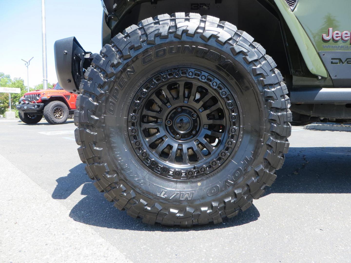 2021 GREEN Jeep Wrangler Unlimited Rubicon (1C4JJXFM6MW) with an 3.0L V6 DOHC 24V TURBO DIESEL engine, 6A transmission, located at 2630 Grass Valley Highway, Auburn, CA, 95603, (530) 508-5100, 38.937893, -121.095482 - Eco Diesel Rubicon features a JKS suspension system, Fox adventure series shocks, 17" Fuel Rincon wheels, 37" Toyo MT tires, Metal Cloak front fender guts delete, Body Armor front inner fender liners, DV8 rocker guards, Teraflex HD spare tire relocation, and Morimoto Headlights. - Photo#8