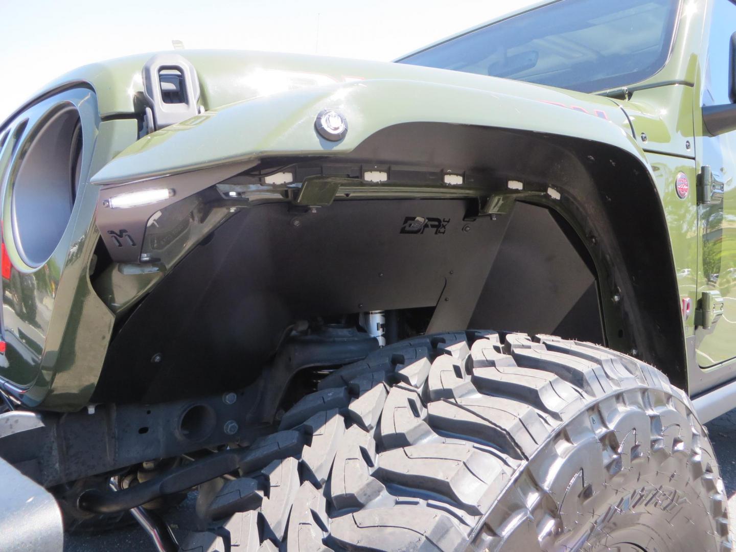 2021 GREEN Jeep Wrangler Unlimited Rubicon (1C4JJXFM6MW) with an 3.0L V6 DOHC 24V TURBO DIESEL engine, 6A transmission, located at 2630 Grass Valley Highway, Auburn, CA, 95603, (530) 508-5100, 38.937893, -121.095482 - Eco Diesel Rubicon features a JKS suspension system, Fox adventure series shocks, 17" Fuel Rincon wheels, 37" Toyo MT tires, Metal Cloak front fender guts delete, Body Armor front inner fender liners, DV8 rocker guards, Teraflex HD spare tire relocation, and Morimoto Headlights. - Photo#11