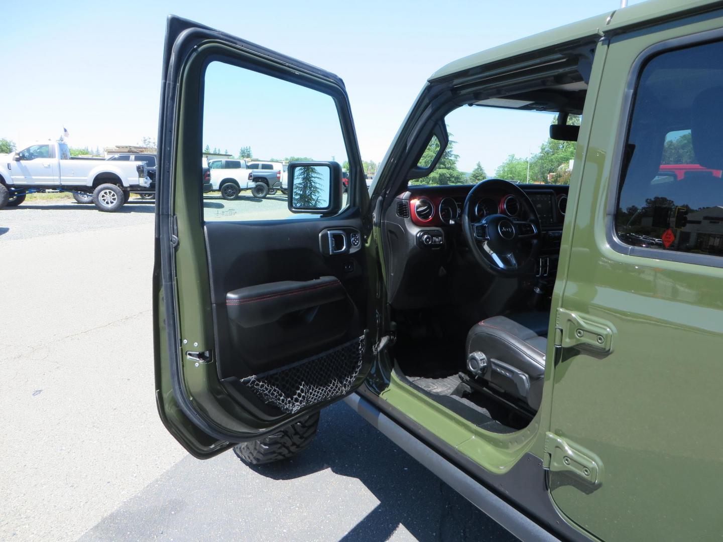 2021 GREEN Jeep Wrangler Unlimited Rubicon (1C4JJXFM6MW) with an 3.0L V6 DOHC 24V TURBO DIESEL engine, 6A transmission, located at 2630 Grass Valley Highway, Auburn, CA, 95603, (530) 508-5100, 38.937893, -121.095482 - Eco Diesel Rubicon features a JKS suspension system, Fox adventure series shocks, 17" Fuel Rincon wheels, 37" Toyo MT tires, Metal Cloak front fender guts delete, Body Armor front inner fender liners, DV8 rocker guards, Teraflex HD spare tire relocation, and Morimoto Headlights. - Photo#20