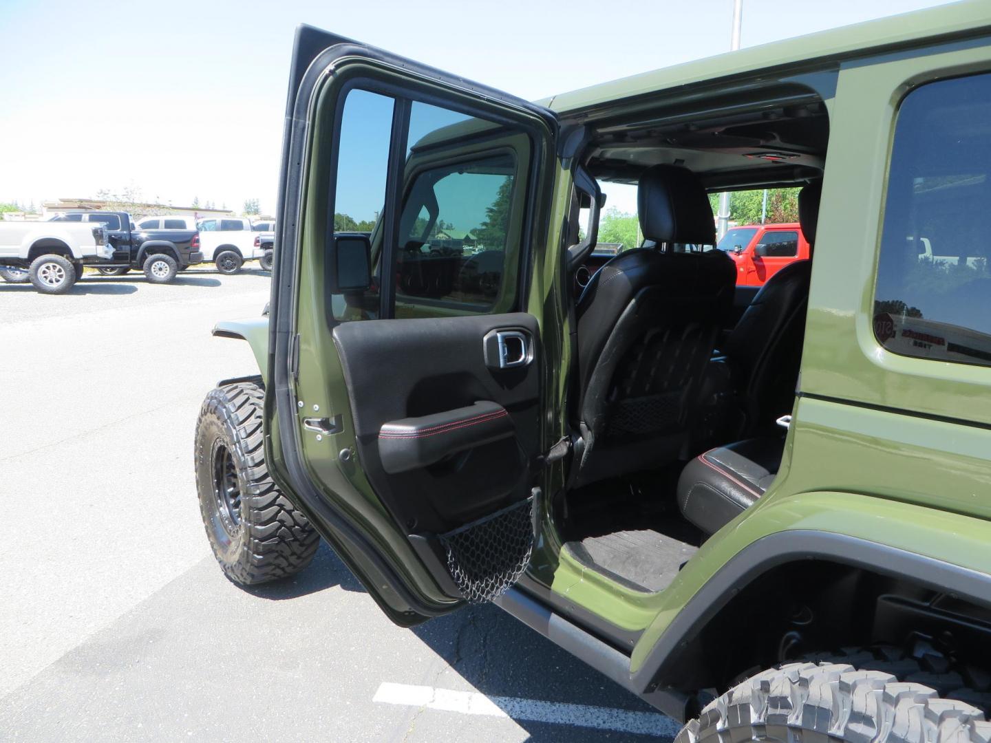 2021 GREEN Jeep Wrangler Unlimited Rubicon (1C4JJXFM6MW) with an 3.0L V6 DOHC 24V TURBO DIESEL engine, 6A transmission, located at 2630 Grass Valley Highway, Auburn, CA, 95603, (530) 508-5100, 38.937893, -121.095482 - Eco Diesel Rubicon features a JKS suspension system, Fox adventure series shocks, 17" Fuel Rincon wheels, 37" Toyo MT tires, Metal Cloak front fender guts delete, Body Armor front inner fender liners, DV8 rocker guards, Teraflex HD spare tire relocation, and Morimoto Headlights. - Photo#44