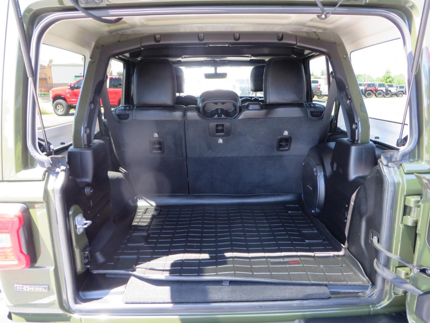 2021 GREEN Jeep Wrangler Unlimited Rubicon (1C4JJXFM6MW) with an 3.0L V6 DOHC 24V TURBO DIESEL engine, 6A transmission, located at 2630 Grass Valley Highway, Auburn, CA, 95603, (530) 508-5100, 38.937893, -121.095482 - Eco Diesel Rubicon features a JKS suspension system, Fox adventure series shocks, 17" Fuel Rincon wheels, 37" Toyo MT tires, Metal Cloak front fender guts delete, Body Armor front inner fender liners, DV8 rocker guards, Teraflex HD spare tire relocation, and Morimoto Headlights. - Photo#68