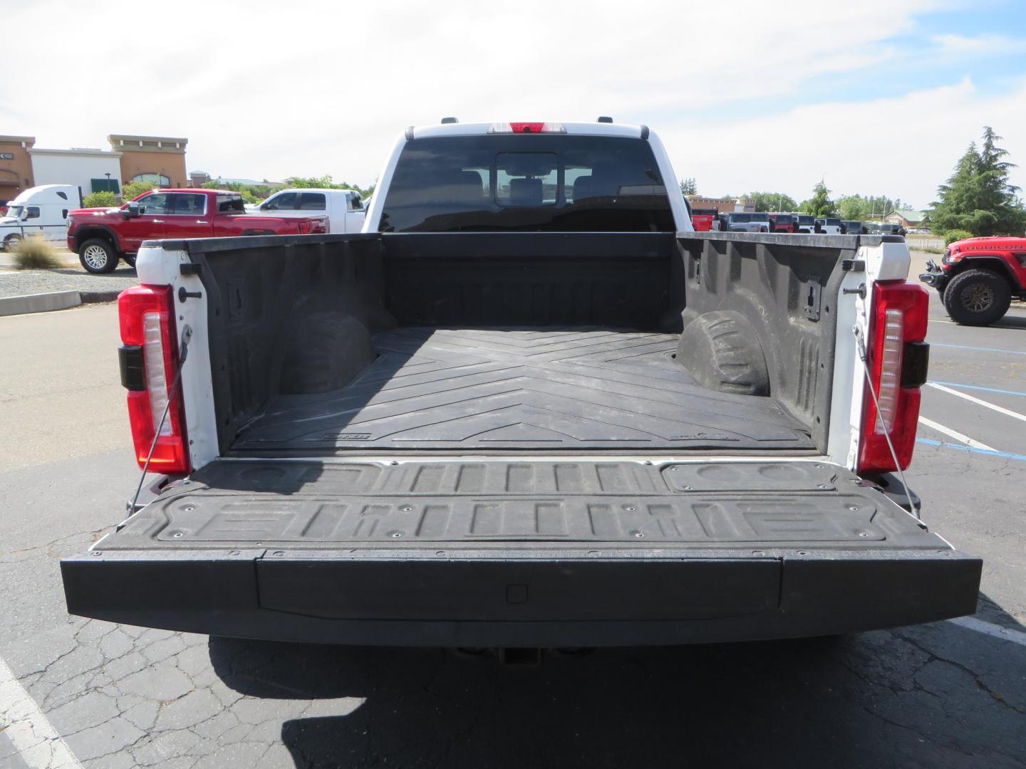 2023 White Ford F-350 SD Lariat Crew Cab Long Bed DRW 4WD (1FT8W3DM9PE) with an 6.7L V8 OHV 16V DIESEL engine, 6A transmission, located at 2630 Grass Valley Highway, Auburn, CA, 95603, (530) 508-5100, 38.937893, -121.095482 - Features a BDS 3" radius arm suspension system, Fox 2.0 shocks, 20" DDC Aftermath wheels, 37" Nitto Ridge Grappler tires, Weathertech Floorliners, DeeZee bed mat, and a Pedal Commander. - Photo#18