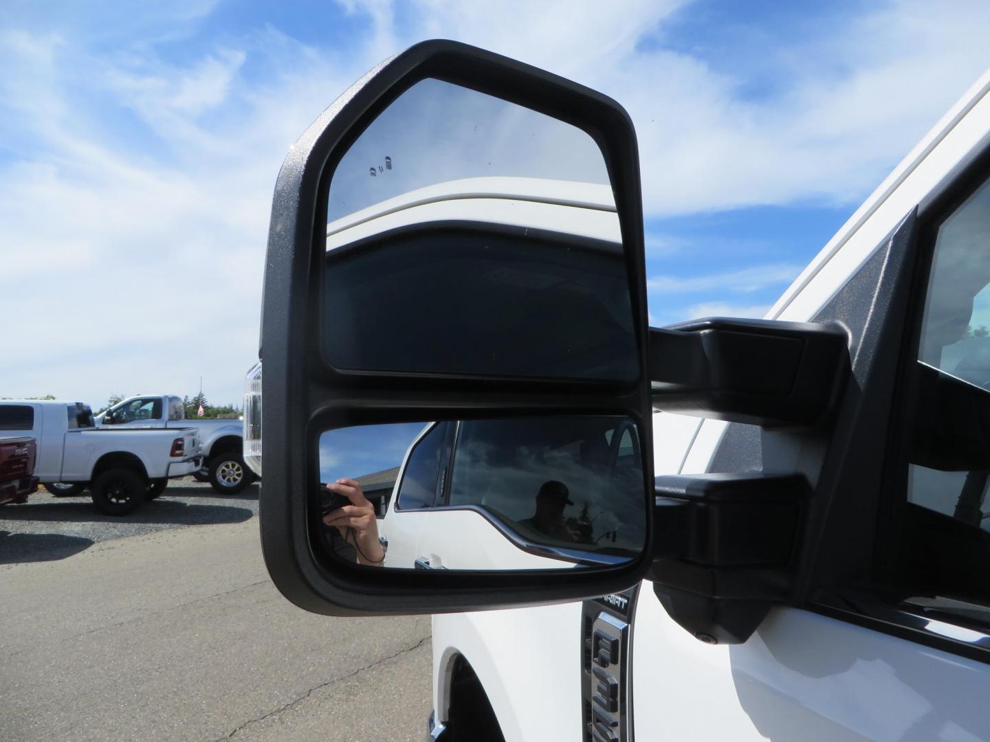 2023 White Ford F-350 SD Lariat Crew Cab Long Bed DRW 4WD (1FT8W3DM9PE) with an 6.7L V8 OHV 16V DIESEL engine, 6A transmission, located at 2630 Grass Valley Highway, Auburn, CA, 95603, (530) 508-5100, 38.937893, -121.095482 - Features a BDS 3" radius arm suspension system, Fox 2.0 shocks, 20" DDC Aftermath wheels, 37" Nitto Ridge Grappler tires, Weathertech Floorliners, DeeZee bed mat, and a Pedal Commander. - Photo#23