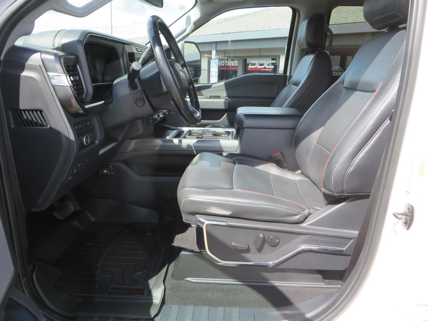 2023 White Ford F-350 SD Lariat Crew Cab Long Bed DRW 4WD (1FT8W3DM9PE) with an 6.7L V8 OHV 16V DIESEL engine, 6A transmission, located at 2630 Grass Valley Highway, Auburn, CA, 95603, (530) 508-5100, 38.937893, -121.095482 - Features a BDS 3" radius arm suspension system, Fox 2.0 shocks, 20" DDC Aftermath wheels, 37" Nitto Ridge Grappler tires, Weathertech Floorliners, DeeZee bed mat, and a Pedal Commander. - Photo#28