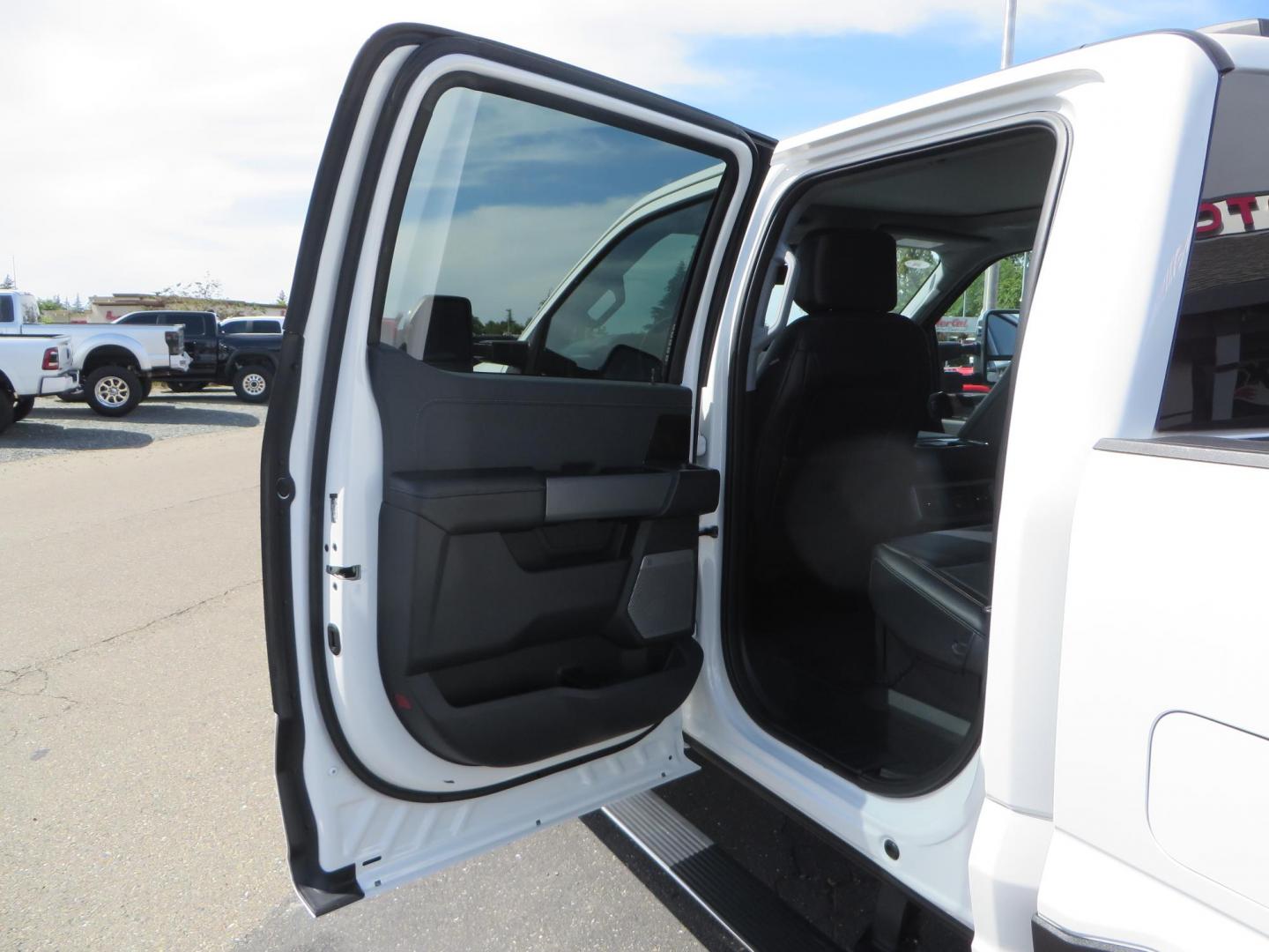 2023 White Ford F-350 SD Lariat Crew Cab Long Bed DRW 4WD (1FT8W3DM9PE) with an 6.7L V8 OHV 16V DIESEL engine, 6A transmission, located at 2630 Grass Valley Highway, Auburn, CA, 95603, (530) 508-5100, 38.937893, -121.095482 - Features a BDS 3" radius arm suspension system, Fox 2.0 shocks, 20" DDC Aftermath wheels, 37" Nitto Ridge Grappler tires, Weathertech Floorliners, DeeZee bed mat, and a Pedal Commander. - Photo#51