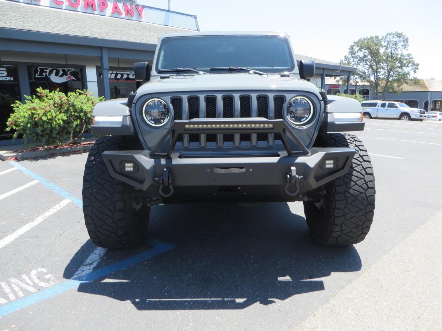 2023 Gray /Black Jeep Wrangler Unlimited Rubicon (1C4HJXFG8PW) with an 3.6L V6 DOHC 24V FFV engine, 6A transmission, located at 2630 Grass Valley Highway, Auburn, CA, 95603, (530) 508-5100, 38.937893, -121.095482 - Features a 3.5" JKS suspension system, Fox shocks, 17" Method Race wheels, 37" Nitto Ridge Grappler tires, N-Fab EPYX running boards, Teraflex HD tire carrier, RC front & rear bumpers with led lights, and window tint. - Photo#1