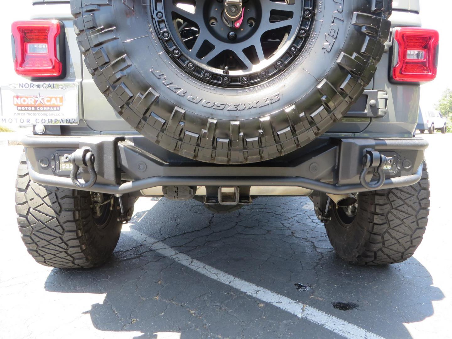 2023 Gray /Black Jeep Wrangler Unlimited Rubicon (1C4HJXFG8PW) with an 3.6L V6 DOHC 24V FFV engine, 6A transmission, located at 2630 Grass Valley Highway, Auburn, CA, 95603, (530) 508-5100, 38.937893, -121.095482 - Features a 3.5" JKS suspension system, Fox shocks, 17" Method Race wheels, 37" Nitto Ridge Grappler tires, N-Fab EPYX running boards, Teraflex HD tire carrier, RC front & rear bumpers with led lights, and window tint. - Photo#16