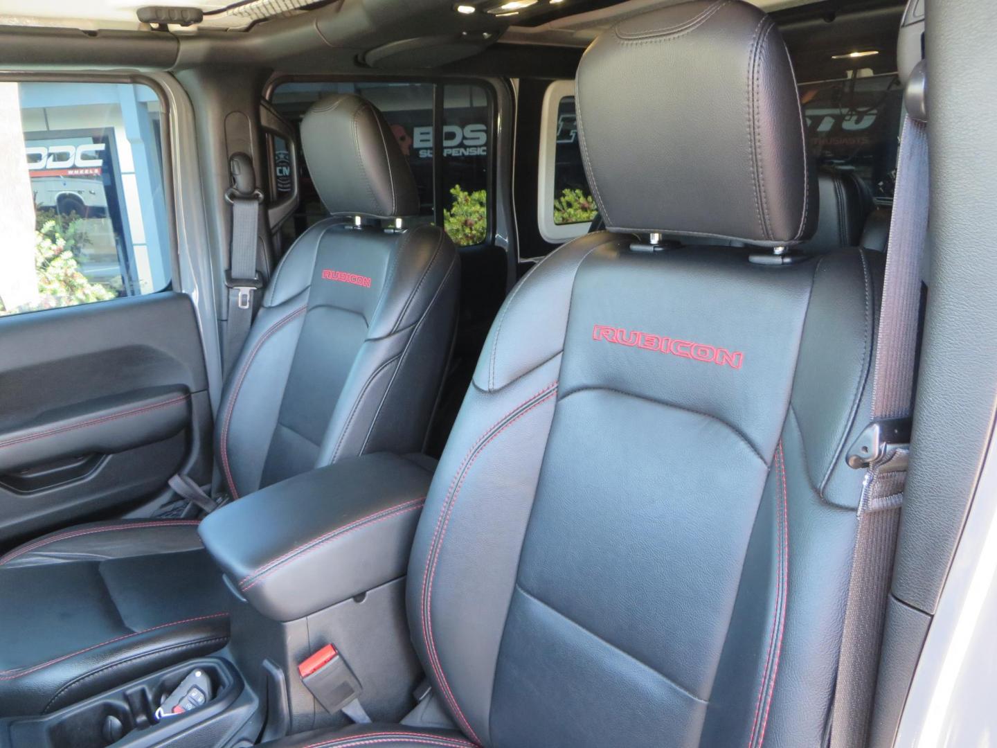 2023 Gray /Black Jeep Wrangler Unlimited Rubicon (1C4HJXFG8PW) with an 3.6L V6 DOHC 24V FFV engine, 6A transmission, located at 2630 Grass Valley Highway, Auburn, CA, 95603, (530) 508-5100, 38.937893, -121.095482 - Features a 3.5" JKS suspension system, Fox shocks, 17" Method Race wheels, 37" Nitto Ridge Grappler tires, N-Fab EPYX running boards, Teraflex HD tire carrier, RC front & rear bumpers with led lights, and window tint. - Photo#23