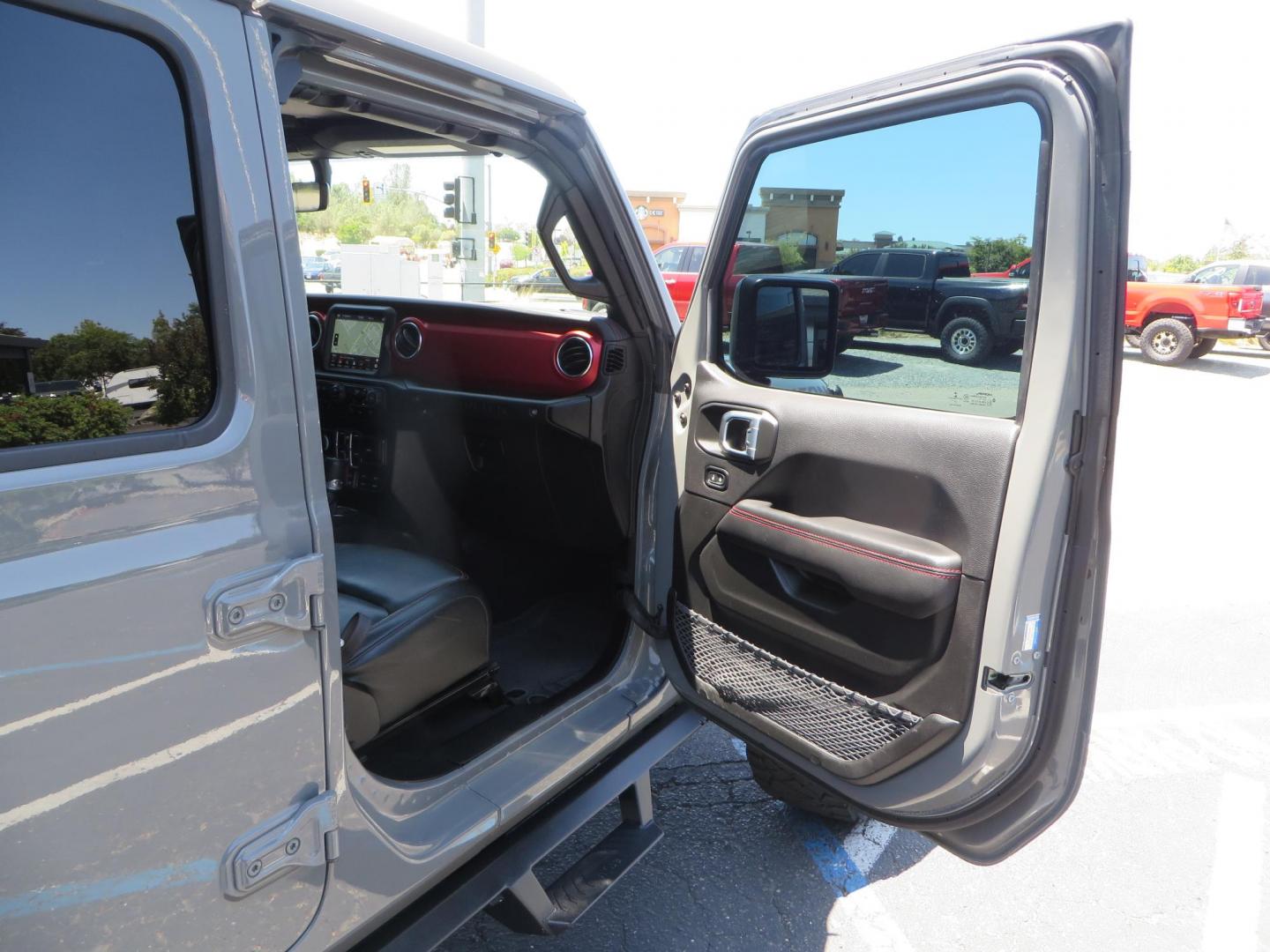2023 Gray /Black Jeep Wrangler Unlimited Rubicon (1C4HJXFG8PW) with an 3.6L V6 DOHC 24V FFV engine, 6A transmission, located at 2630 Grass Valley Highway, Auburn, CA, 95603, (530) 508-5100, 38.937893, -121.095482 - Features a 3.5" JKS suspension system, Fox shocks, 17" Method Race wheels, 37" Nitto Ridge Grappler tires, N-Fab EPYX running boards, Teraflex HD tire carrier, RC front & rear bumpers with led lights, and window tint. - Photo#48