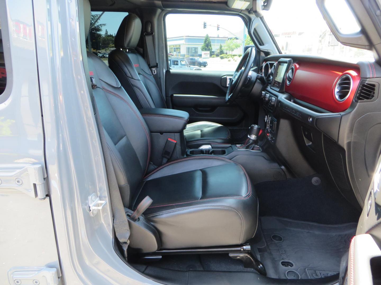 2023 Gray /Black Jeep Wrangler Unlimited Rubicon (1C4HJXFG8PW) with an 3.6L V6 DOHC 24V FFV engine, 6A transmission, located at 2630 Grass Valley Highway, Auburn, CA, 95603, (530) 508-5100, 38.937893, -121.095482 - Features a 3.5" JKS suspension system, Fox shocks, 17" Method Race wheels, 37" Nitto Ridge Grappler tires, N-Fab EPYX running boards, Teraflex HD tire carrier, RC front & rear bumpers with led lights, and window tint. - Photo#51
