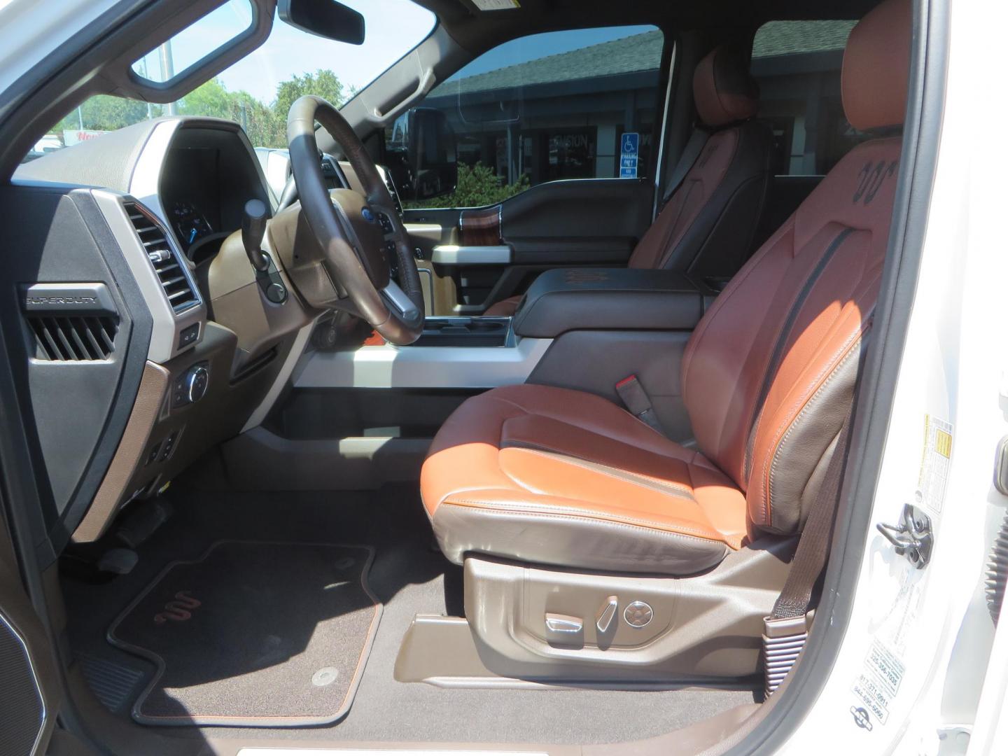 2021 White Ford F-450 SD King Ranch Crew Cab DRW 4WD (1FT8W4DT6ME) with an 6.7L V8 OHV 16V DIESEL engine, 6A transmission, located at 2630 Grass Valley Highway, Auburn, CA, 95603, (530) 508-5100, 38.937893, -121.095482 - Must see F450 King Ranch sitting on 37" Nitto Ridge Grappler tires wrapped around 22" American Force wheels, 2.5" King Remote reservoir Coilovers, King 2.5 adjustable shocks, King dual steering stabilizers, and window tint. - Photo#27