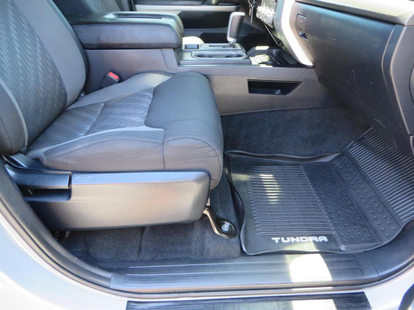 2018 Gray /Black Toyota Tundra SR5 5.7L V8 CrewMax 4WD (5TFDY5F15JX) with an 5.7L V8 DOHC 32V engine, 6A transmission, located at 2630 Grass Valley Highway, Auburn, CA, 95603, (530) 508-5100, 38.937893, -121.095482 - Lifted Tundra sitting on a Pro Comp 6" Lift kit, 37" Nitto Ridge Grappler tires, 20" Fuel Recoil wheels, N-Fab running boards, Grille Mounted Light Bar, Bilstein 5100 rear shocks, TRD dual exhaust, Fender Flarew, and window tint. - Photo#47