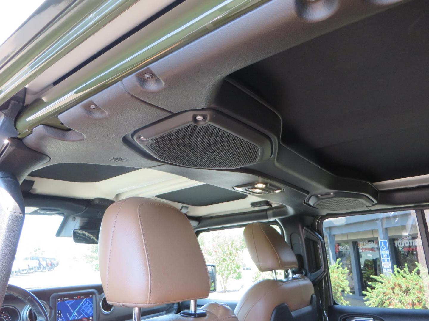 2021 Green Jeep Wrangler Unlimited Rubicon (1C4JJXFM1MW) with an 3.0L V6 DOHC 24V TURBO DIESEL engine, 6A transmission, located at 2630 Grass Valley Highway, Auburn, CA, 95603, (530) 508-5100, 38.937893, -121.095482 - Mopar lifted Diesel Rubicon with Fox shocks, HD tire carrier, Amp Power steps, Roof Rack, and color matched simulated beadlock rings. - Photo#47