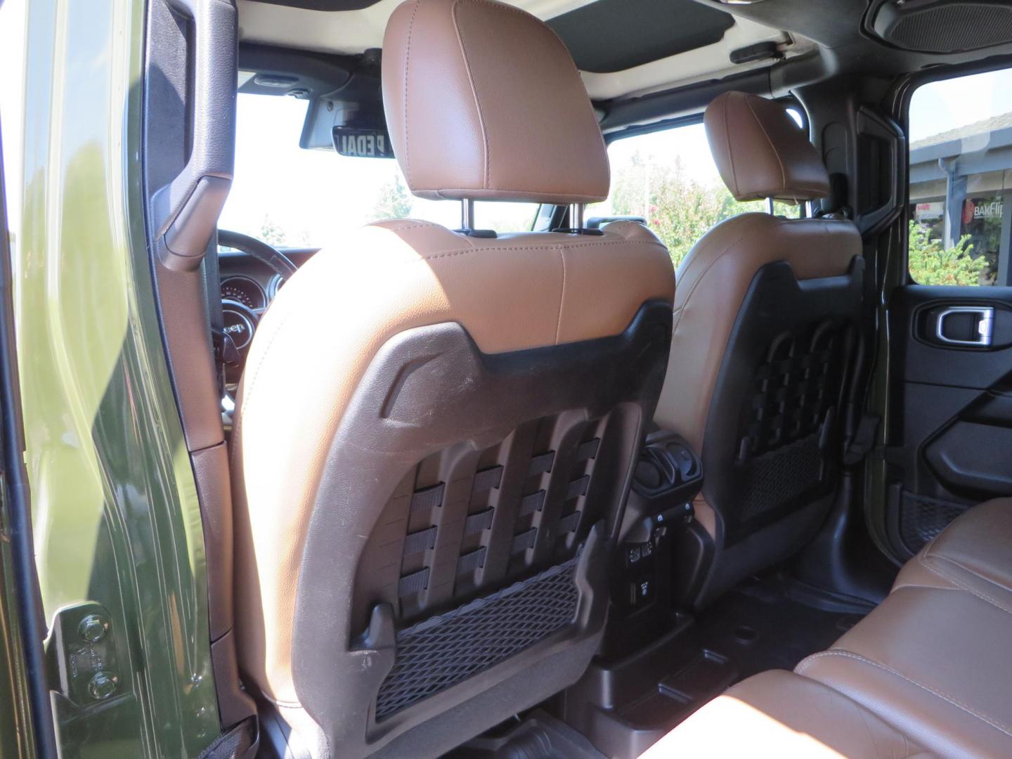 2021 Green Jeep Wrangler Unlimited Rubicon (1C4JJXFM1MW) with an 3.0L V6 DOHC 24V TURBO DIESEL engine, 6A transmission, located at 2630 Grass Valley Highway, Auburn, CA, 95603, (530) 508-5100, 38.937893, -121.095482 - Mopar lifted Diesel Rubicon with Fox shocks, HD tire carrier, Amp Power steps, Roof Rack, and color matched simulated beadlock rings. - Photo#48