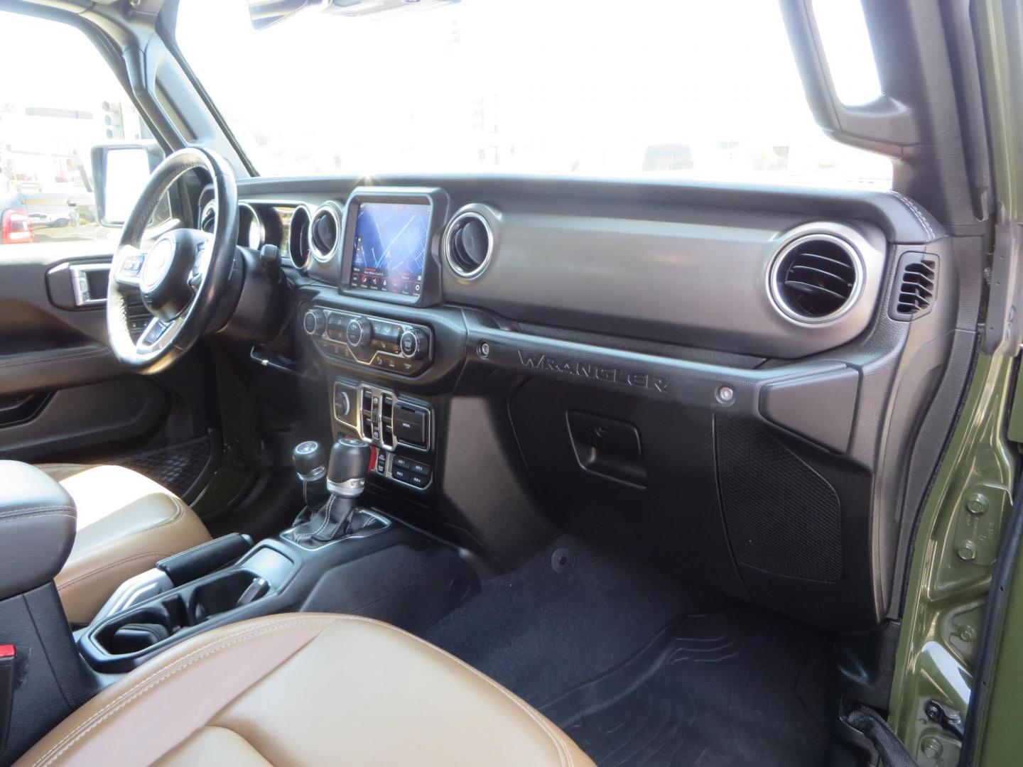 2021 Green Jeep Wrangler Unlimited Rubicon (1C4JJXFM1MW) with an 3.0L V6 DOHC 24V TURBO DIESEL engine, 6A transmission, located at 2630 Grass Valley Highway, Auburn, CA, 95603, (530) 508-5100, 38.937893, -121.095482 - Mopar lifted Diesel Rubicon with Fox shocks, HD tire carrier, Amp Power steps, Roof Rack, and color matched simulated beadlock rings. - Photo#56