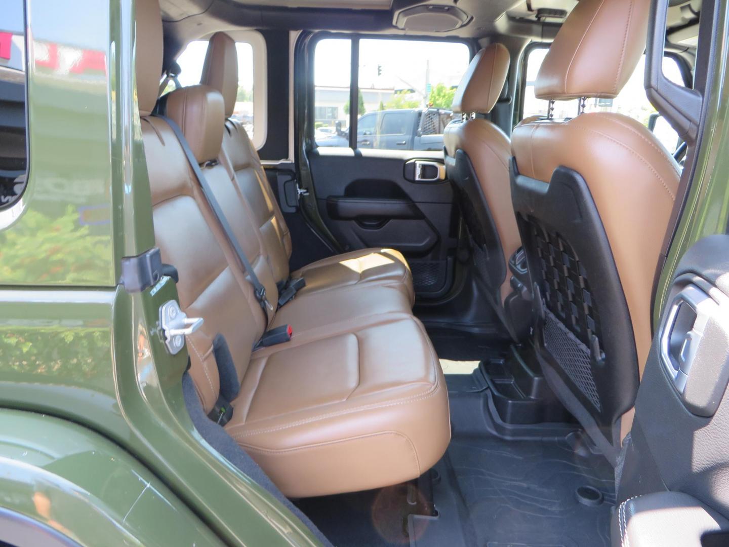 2021 Green Jeep Wrangler Unlimited Rubicon (1C4JJXFM1MW) with an 3.0L V6 DOHC 24V TURBO DIESEL engine, 6A transmission, located at 2630 Grass Valley Highway, Auburn, CA, 95603, (530) 508-5100, 38.937893, -121.095482 - Mopar lifted Diesel Rubicon with Fox shocks, HD tire carrier, Amp Power steps, Roof Rack, and color matched simulated beadlock rings. - Photo#59