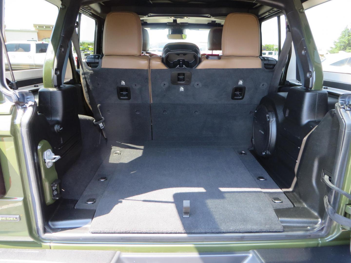2021 Green Jeep Wrangler Unlimited Rubicon (1C4JJXFM1MW) with an 3.0L V6 DOHC 24V TURBO DIESEL engine, 6A transmission, located at 2630 Grass Valley Highway, Auburn, CA, 95603, (530) 508-5100, 38.937893, -121.095482 - Mopar lifted Diesel Rubicon with Fox shocks, HD tire carrier, Amp Power steps, Roof Rack, and color matched simulated beadlock rings. - Photo#65