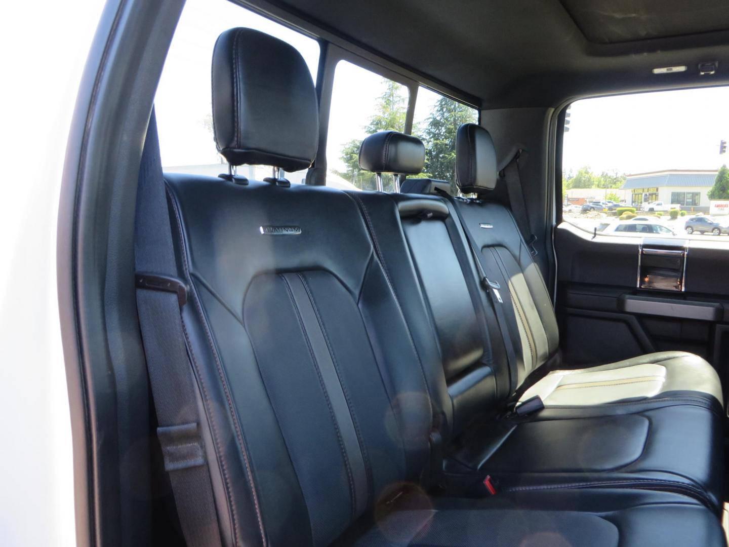 2022 White /BLACK Ford F-350 SD Platinum Crew Cab 4WD (1FT8W3BT2NE) with an 6.7L V8 OHV 16V DIESEL engine, 6A transmission, located at 2630 Grass Valley Highway, Auburn, CA, 95603, (530) 508-5100, 38.937893, -121.095482 - Features a BDS 2" level kit, Fox shocks, 18" Method MR323 wheels, 37" Toyo RT Pro tires, UWS tool box, folding bedcover. - Photo#67