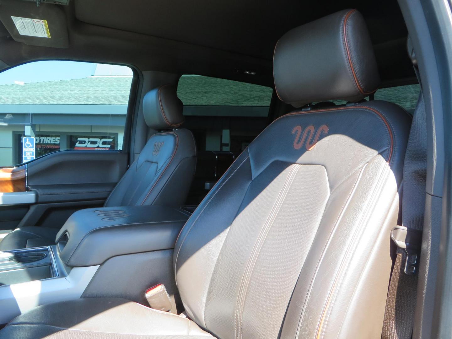 2017 BLACK /Brown Ford F-250 SD King Ranch Crew Cab 4WD (1FT7W2BT5HE) with an 6.7L V8 OHV 16V DIESEL engine, 6A transmission, located at 2630 Grass Valley Highway, Auburn, CA, 95603, (530) 508-5100, 38.937893, -121.095482 - Monster Superduty sitting on an 8" BDS long arm Fox 2.5 Coilover suspension system, Fox 2.0 shocks, Fox dual steering stabilizers, 22" Specialty Forged wheels, 40" Toyo MT tires, Undercover Ultraflex tonneau cover, 15" Drop Gen-Y hitch, and window tint. - Photo#28