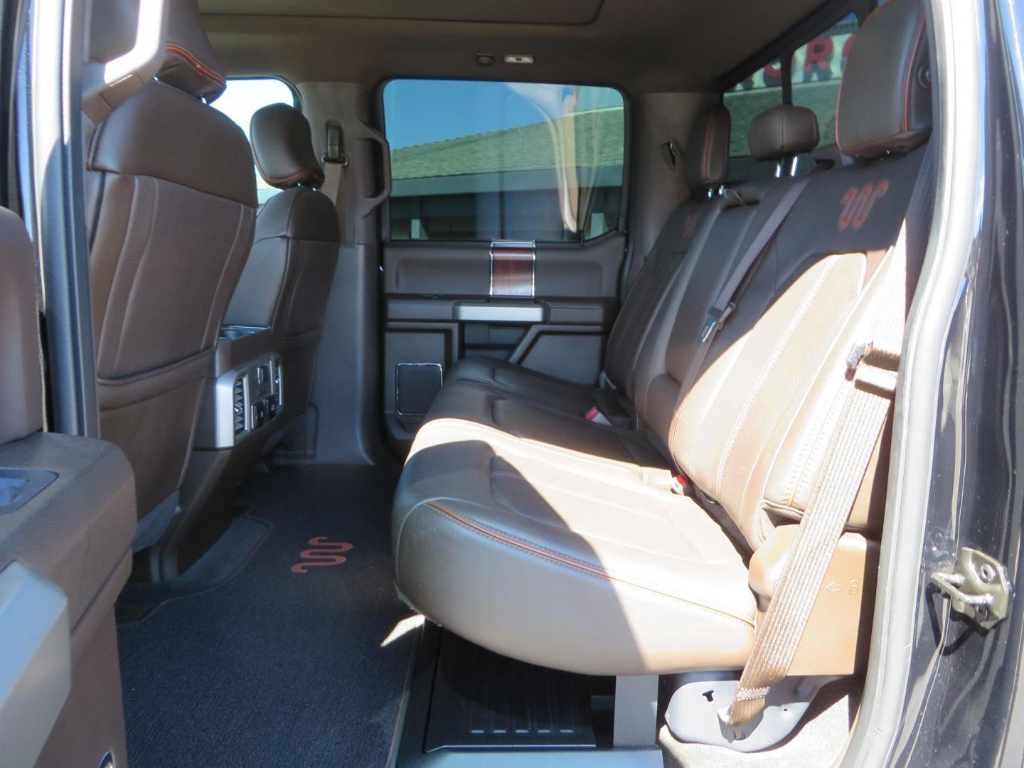 2017 BLACK /Brown Ford F-250 SD King Ranch Crew Cab 4WD (1FT7W2BT5HE) with an 6.7L V8 OHV 16V DIESEL engine, 6A transmission, located at 2630 Grass Valley Highway, Auburn, CA, 95603, (530) 508-5100, 38.937893, -121.095482 - Monster Superduty sitting on an 8" BDS long arm Fox 2.5 Coilover suspension system, Fox 2.0 shocks, Fox dual steering stabilizers, 22" Specialty Forged wheels, 40" Toyo MT tires, Undercover Ultraflex tonneau cover, 15" Drop Gen-Y hitch, and window tint. - Photo#58