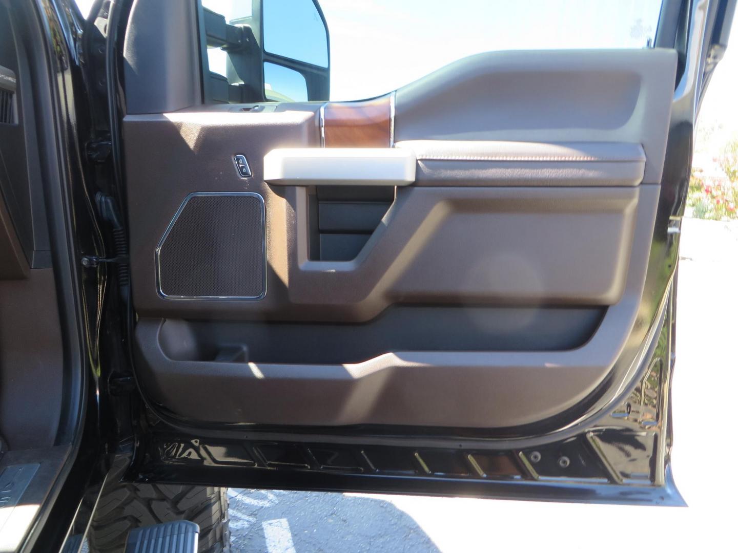 2017 BLACK /Brown Ford F-250 SD King Ranch Crew Cab 4WD (1FT7W2BT5HE) with an 6.7L V8 OHV 16V DIESEL engine, 6A transmission, located at 2630 Grass Valley Highway, Auburn, CA, 95603, (530) 508-5100, 38.937893, -121.095482 - Monster Superduty sitting on an 8" BDS long arm Fox 2.5 Coilover suspension system, Fox 2.0 shocks, Fox dual steering stabilizers, 22" Specialty Forged wheels, 40" Toyo MT tires, Undercover Ultraflex tonneau cover, 15" Drop Gen-Y hitch, and window tint. - Photo#64