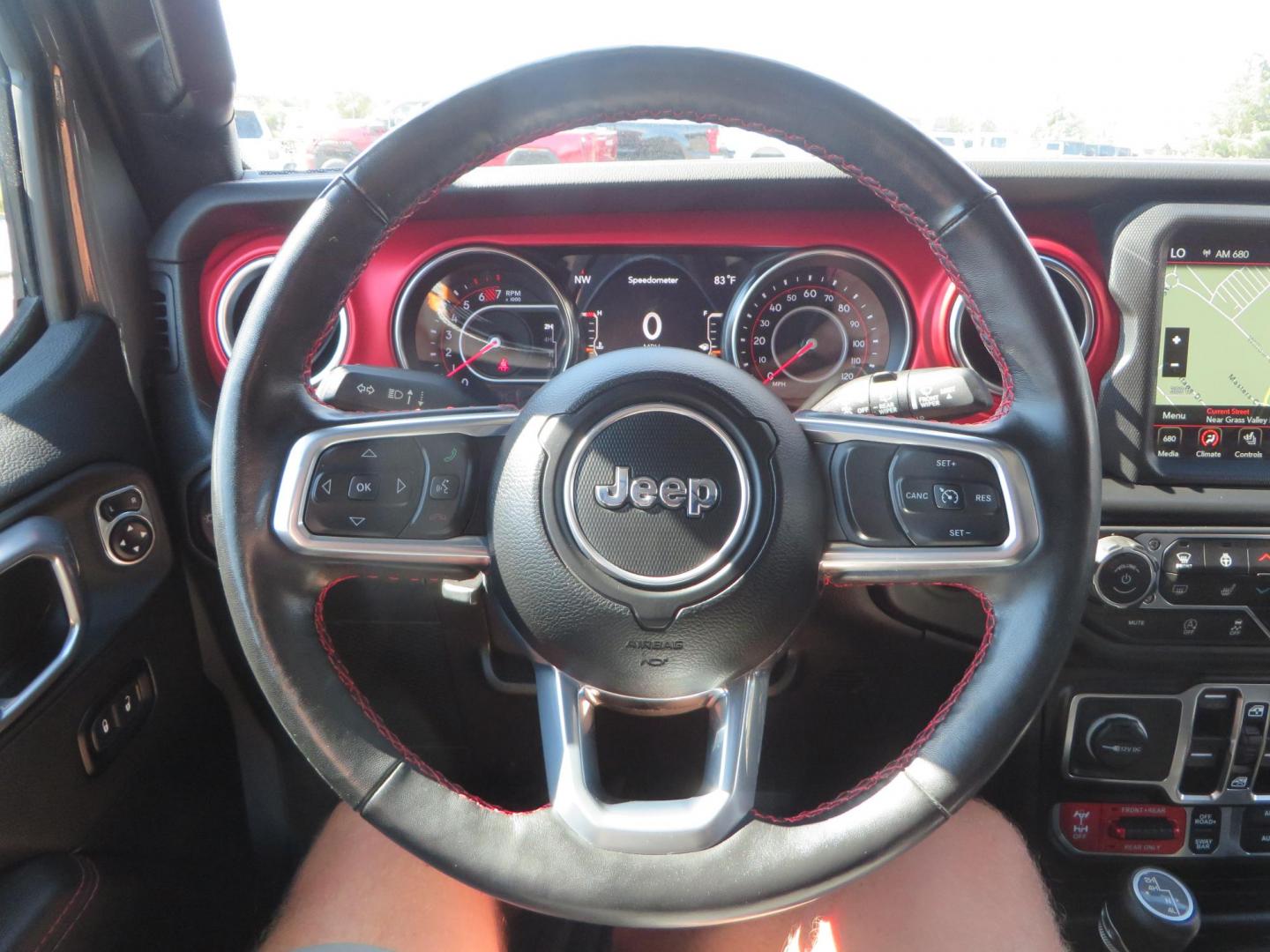 2021 Gray Jeep Wrangler Unlimited Rubicon (1C4HJXFN3MW) with an 2.0L L4 DOHC 16V TURBO engine, 6A transmission, located at 2630 Grass Valley Highway, Auburn, CA, 95603, (530) 508-5100, 38.937893, -121.095482 - Mopar lifted Rubicon, Fox shocks, 17" Method race wheels, 37" Nitto Recon Grappler tires, Falcon steering stabilizer, Smittybilt HD spare tire carrier, and Weathertech 1st and 2nd row floor liners. - Photo#37