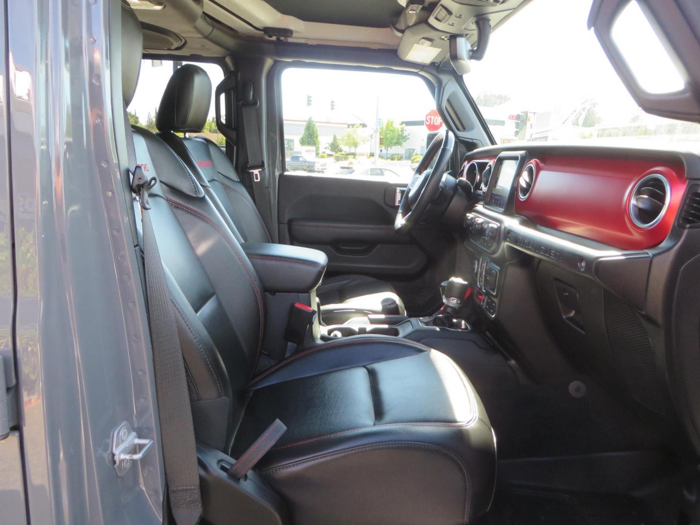 2021 Gray Jeep Wrangler Unlimited Rubicon (1C4HJXFN3MW) with an 2.0L L4 DOHC 16V TURBO engine, 6A transmission, located at 2630 Grass Valley Highway, Auburn, CA, 95603, (530) 508-5100, 38.937893, -121.095482 - Mopar lifted Rubicon, Fox shocks, 17" Method race wheels, 37" Nitto Recon Grappler tires, Falcon steering stabilizer, Smittybilt HD spare tire carrier, and Weathertech 1st and 2nd row floor liners. - Photo#53