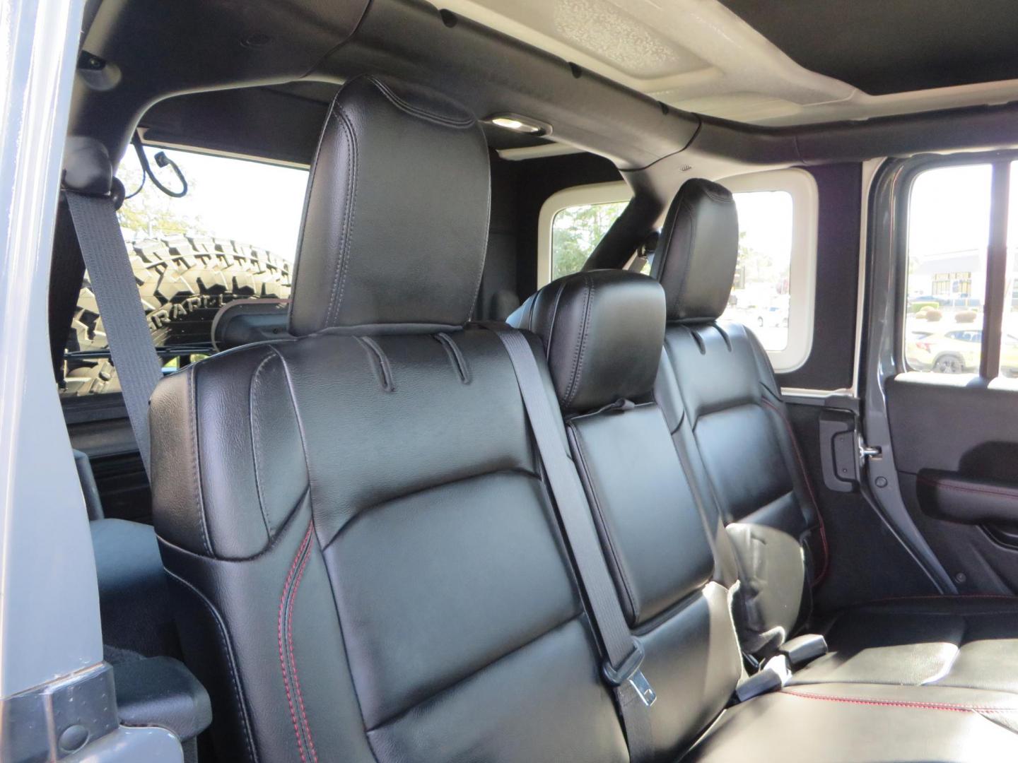 2021 Gray Jeep Wrangler Unlimited Rubicon (1C4HJXFN3MW) with an 2.0L L4 DOHC 16V TURBO engine, 6A transmission, located at 2630 Grass Valley Highway, Auburn, CA, 95603, (530) 508-5100, 38.937893, -121.095482 - Mopar lifted Rubicon, Fox shocks, 17" Method race wheels, 37" Nitto Recon Grappler tires, Falcon steering stabilizer, Smittybilt HD spare tire carrier, and Weathertech 1st and 2nd row floor liners. - Photo#60