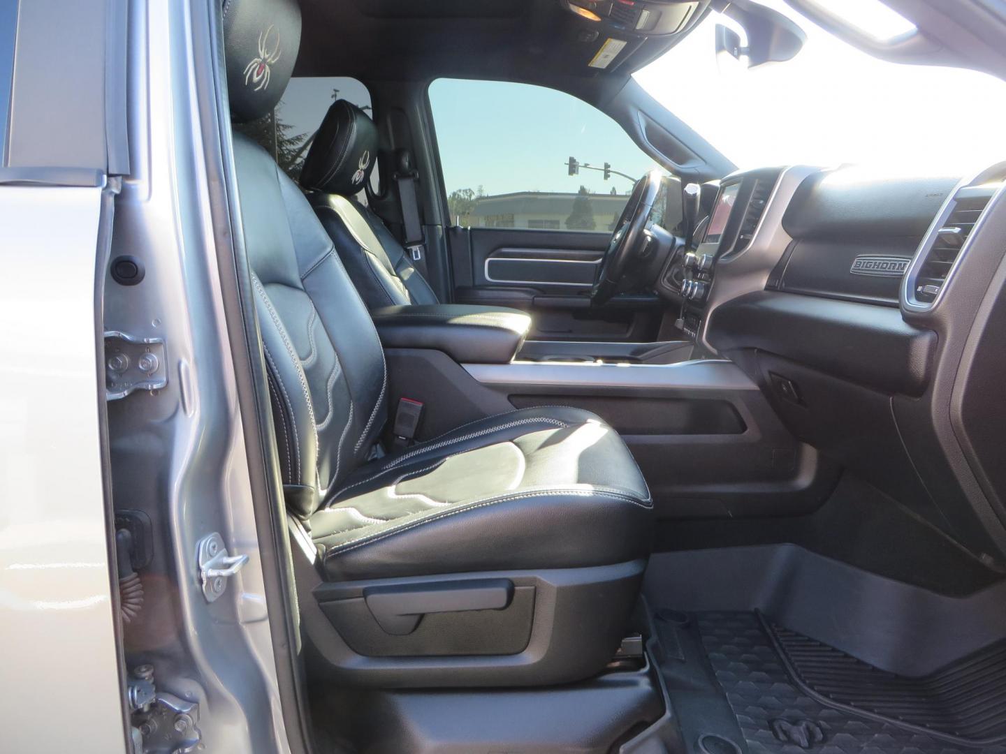 2022 SILVER /Black RAM 2500 Big Horn Black Widow Edition Crew Cab 4WD (3C6UR5DL3NG) with an 6.7L L6 OHV 24V TURBO DIESEL engine, 6A transmission, located at 2630 Grass Valley Highway, Auburn, CA, 95603, (530) 508-5100, 38.937893, -121.095482 - Ram 2500 Black Widow Edition Features 5" Suspension Lift System 20" Black Off Road Wheels 37" BFG KM3 Mud Terrain Tires Color Matched Pocket Fender Flares AMP Power Running Boards Tinted Front Windows Black Widow Gauge Cluster Black Widow Custom Stitched Headrests Red LED Interior Lights P - Photo#54