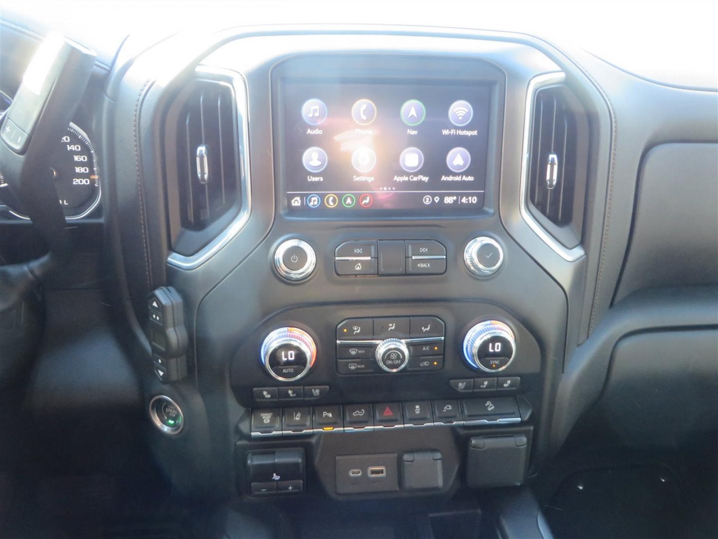 2021 BLACK /BLACK GMC Sierra 2500HD AT4 Crew Cab 4WD (1GT49PEY3MF) with an 6.6L V8 OHV 16 DIESEL engine, 6A transmission, located at 2630 Grass Valley Highway, Auburn, CA, 95603, (530) 508-5100, 38.937893, -121.095482 - Features a RC 7'' suspension system, 37'' Nitto Ridge Grappler tires, 22'' 4 Play wheels, Airlift helper bags with compressor, soft folding tonneau cover, and window tint. - Photo#30