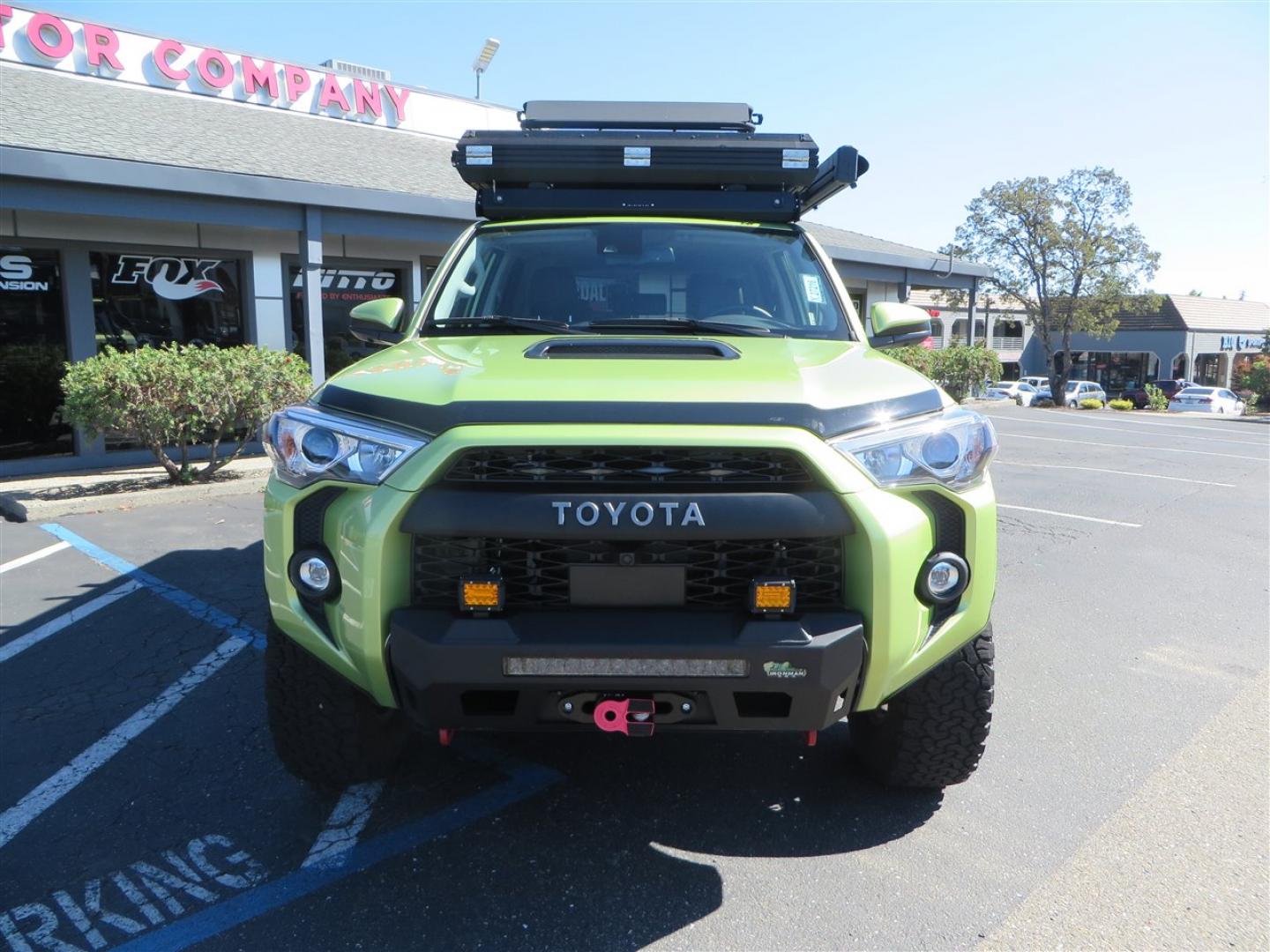 2022 Green /Black Toyota 4Runner TRD PRO 4WD (JTELU5JR6N6) with an 4.0L V6 DOHC 24V engine, 5A transmission, located at 2630 Grass Valley Highway, Auburn, CA, 95603, (530) 508-5100, 38.937893, -121.095482 - Features- A Magnuson Supercharger, Westcott Designs level kit and Roof Ladder, BFG KO3 tires, IronMan Front and rear bumpers, Winch, Led lighting, Rock Sliders, Alpha Rex tail lights, IKamper roof rack, Mamba Roof mounted tent, Yakima roof basket, Kammok Awning, Smoked bug deflector, Pedal Commander - Photo#7