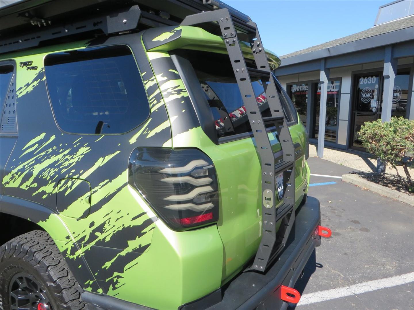 2022 Green /Black Toyota 4Runner TRD PRO 4WD (JTELU5JR6N6) with an 4.0L V6 DOHC 24V engine, 5A transmission, located at 2630 Grass Valley Highway, Auburn, CA, 95603, (530) 508-5100, 38.937893, -121.095482 - Features- A Magnuson Supercharger, Westcott Designs level kit and Roof Ladder, BFG KO3 tires, IronMan Front and rear bumpers, Winch, Led lighting, Rock Sliders, Alpha Rex tail lights, IKamper roof rack, Mamba Roof mounted tent, Yakima roof basket, Kammok Awning, Smoked bug deflector, Pedal Commander - Photo#19