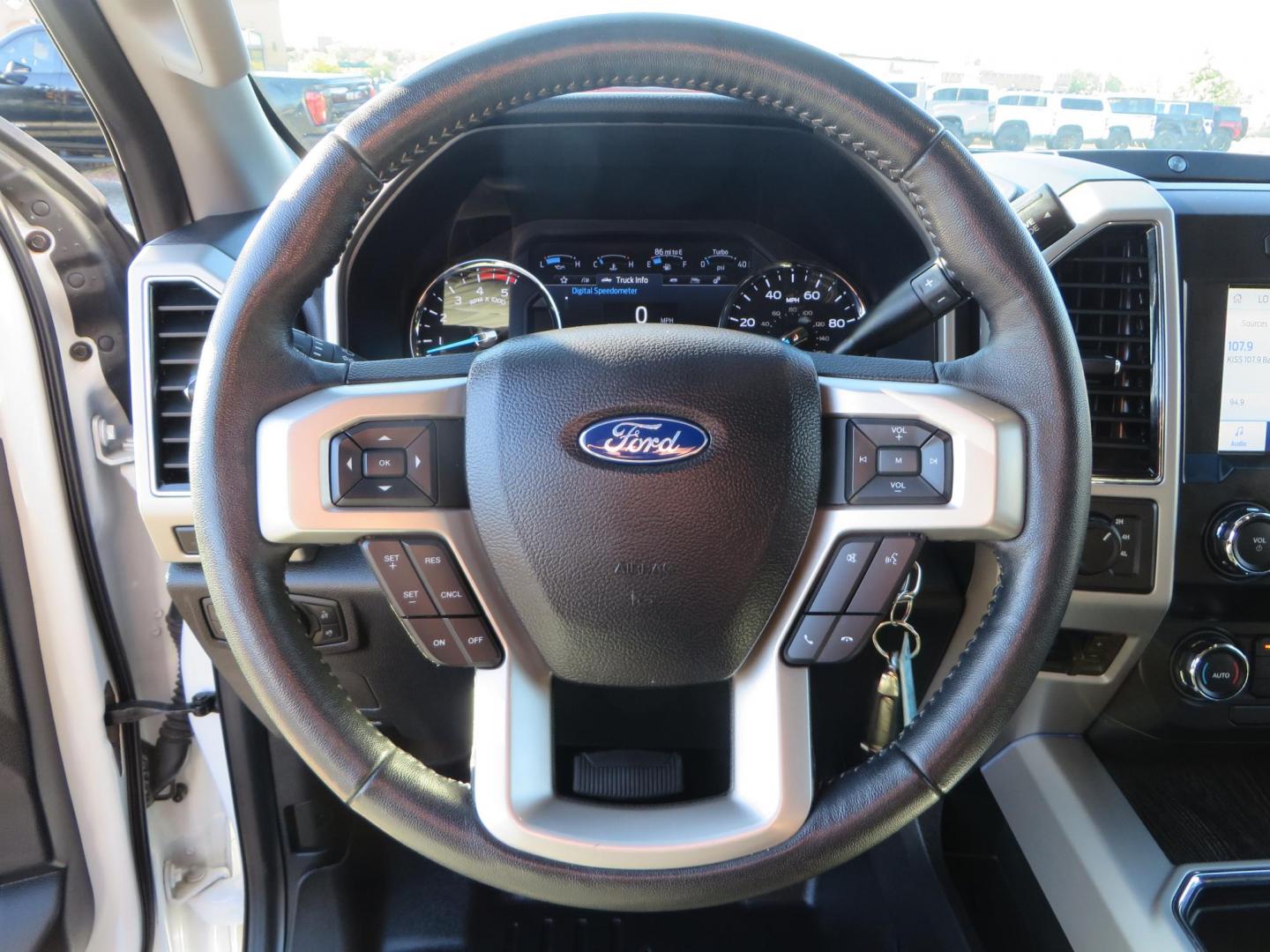 2021 White /BLACK Ford F-250 SD Lariat Crew Cab 4WD (1FT7W2BTXME) with an 6.7L V8 OHV 16V DIESEL engine, 6A transmission, located at 2630 Grass Valley Highway, Auburn, CA, 95603, (530) 508-5100, 38.937893, -121.095482 - Features a BDS level kit with Fox 2.0 shocks, 35" Toyo Open Country RT trail tires, 18" KMC IMS wheels, Weathertech Bug deflector and floor liners. - Photo#35